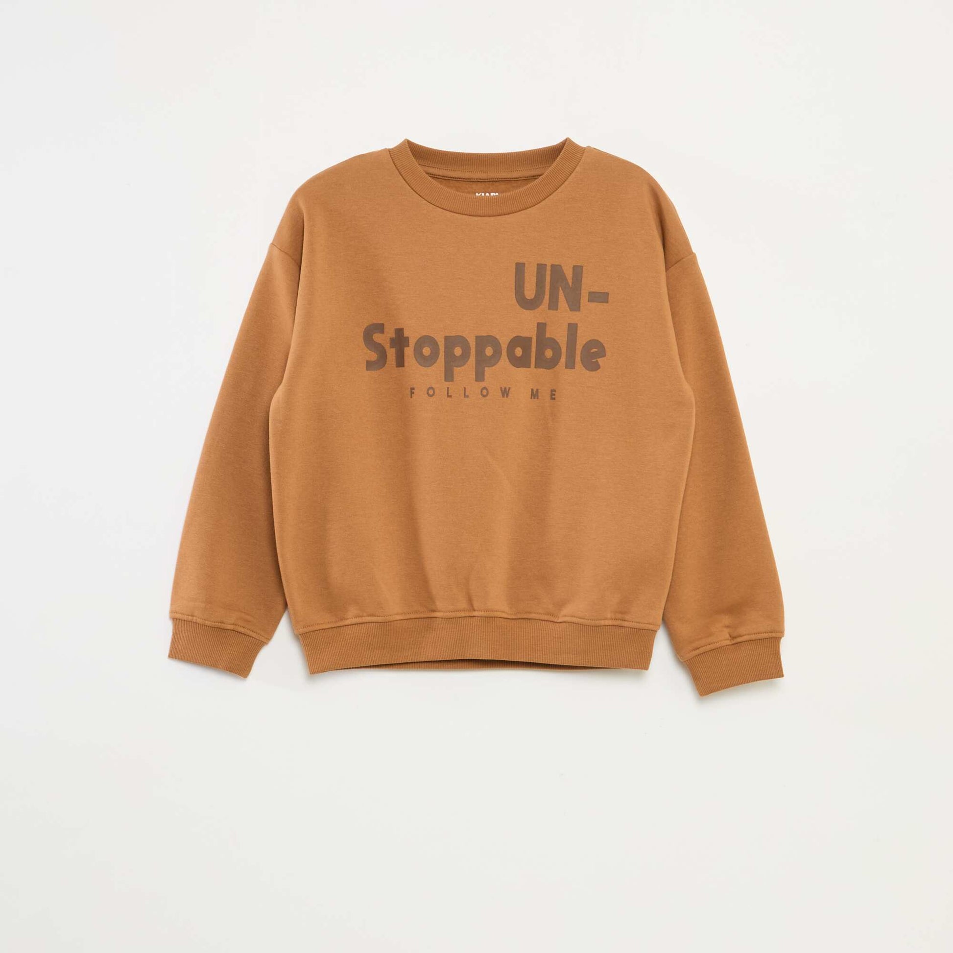 Sweat loose avec imprimé MARRON