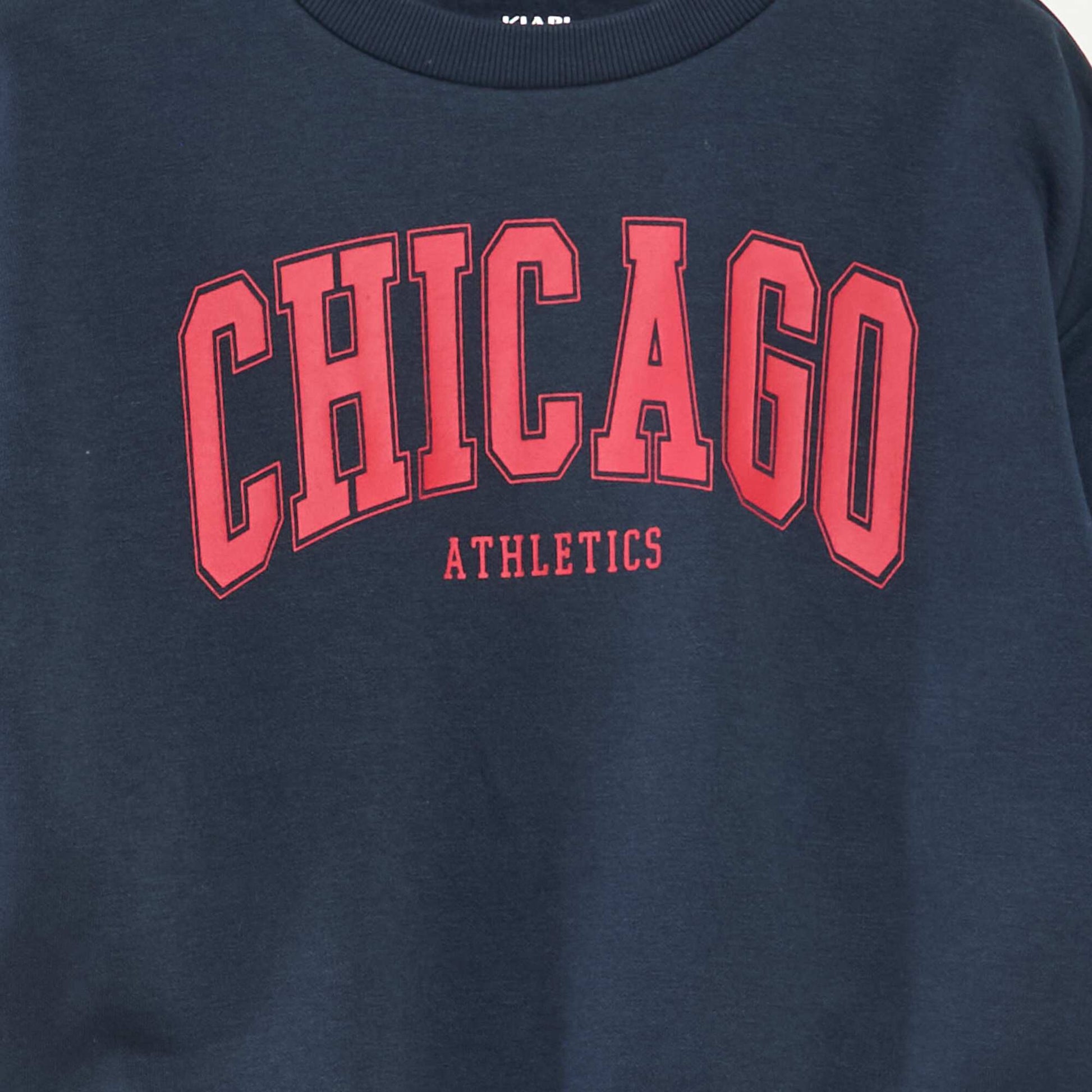 Sweat loose avec imprimé BLEU