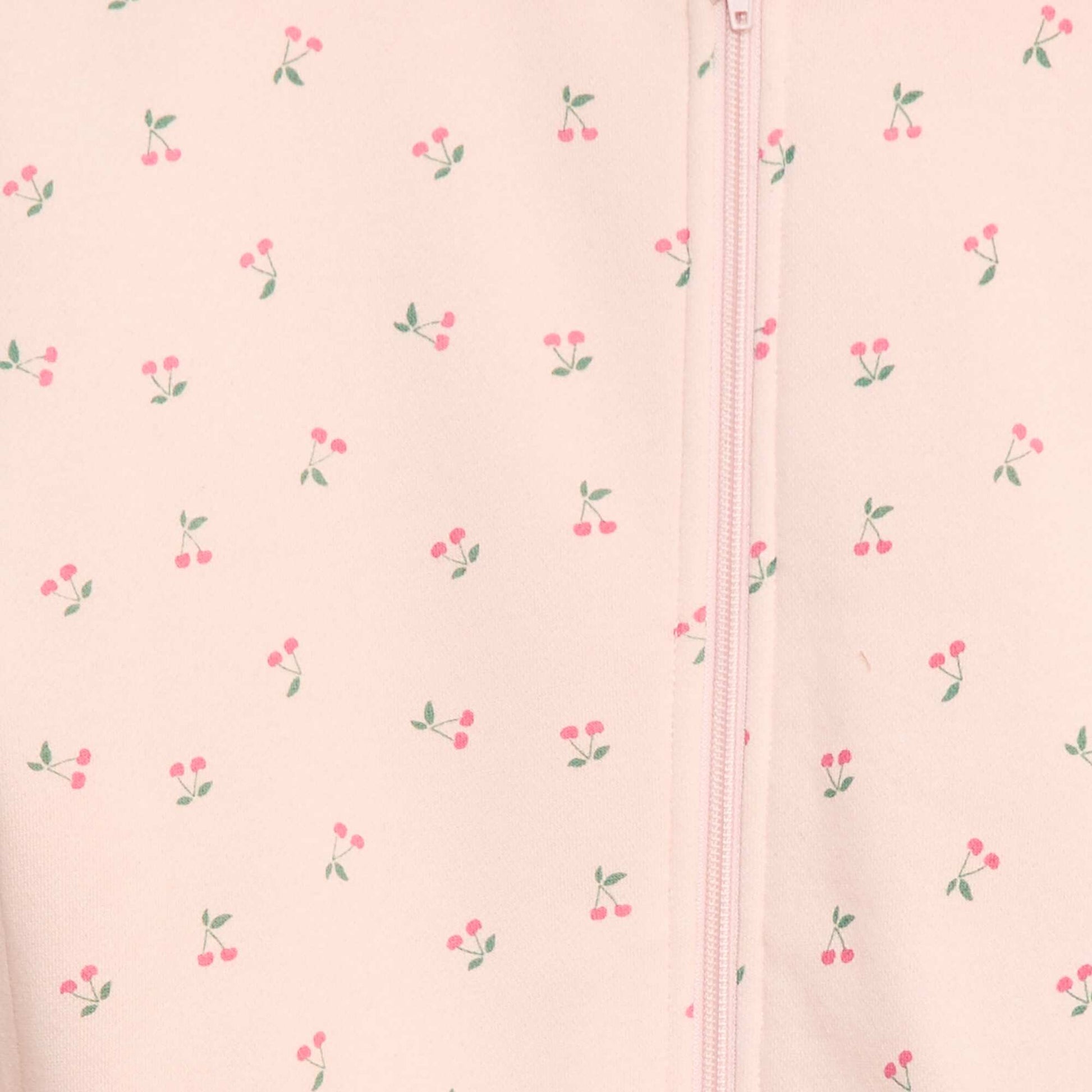 Sweat zippé à capuche avec imprimé ROSE
