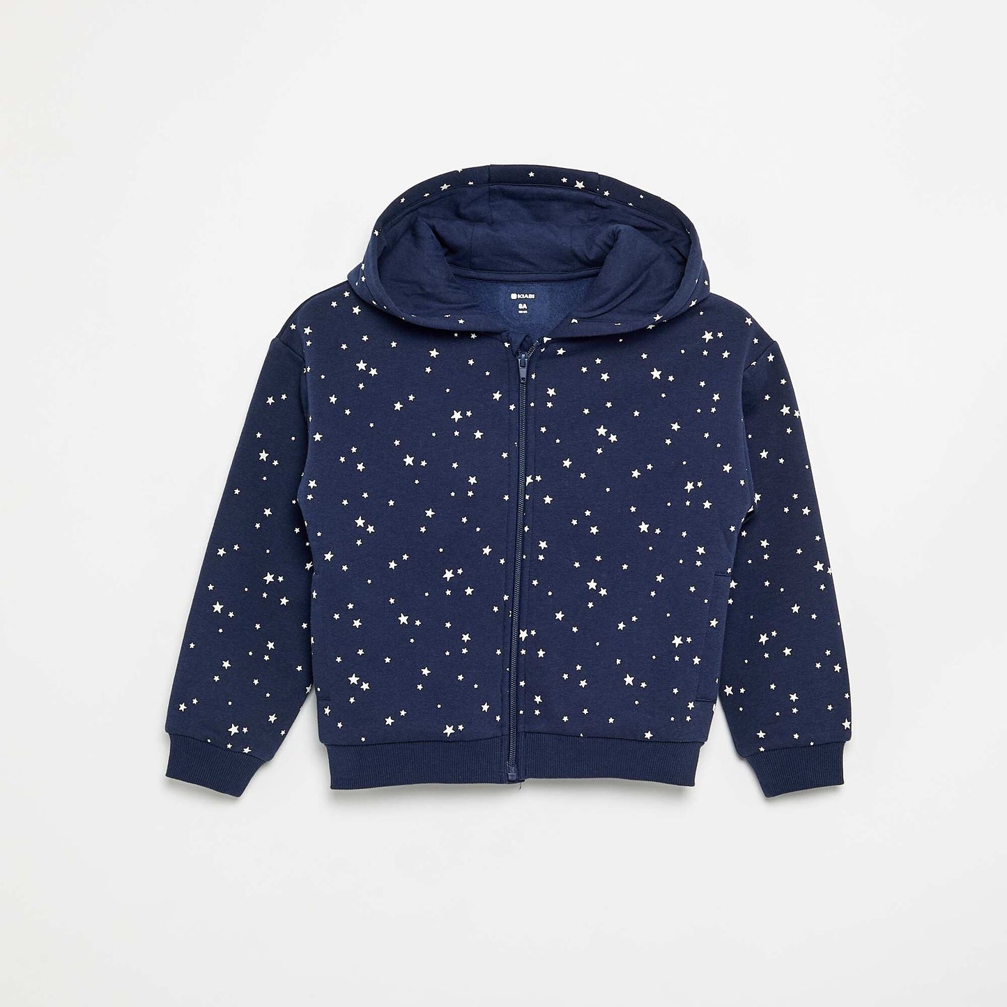 Sweat zippé à capuche avec imprimé all over BLEU