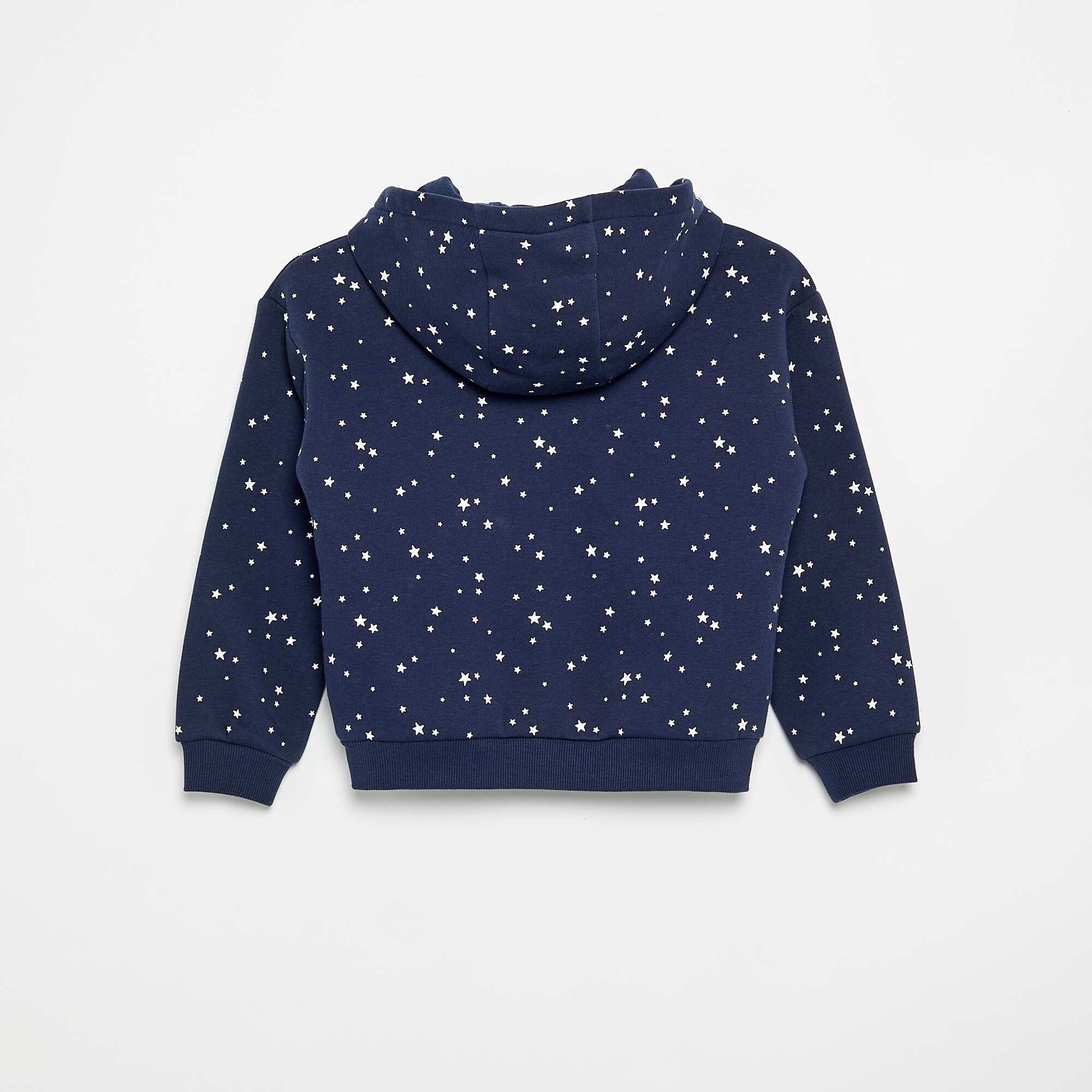 Sweat zippé à capuche avec imprimé all over BLEU