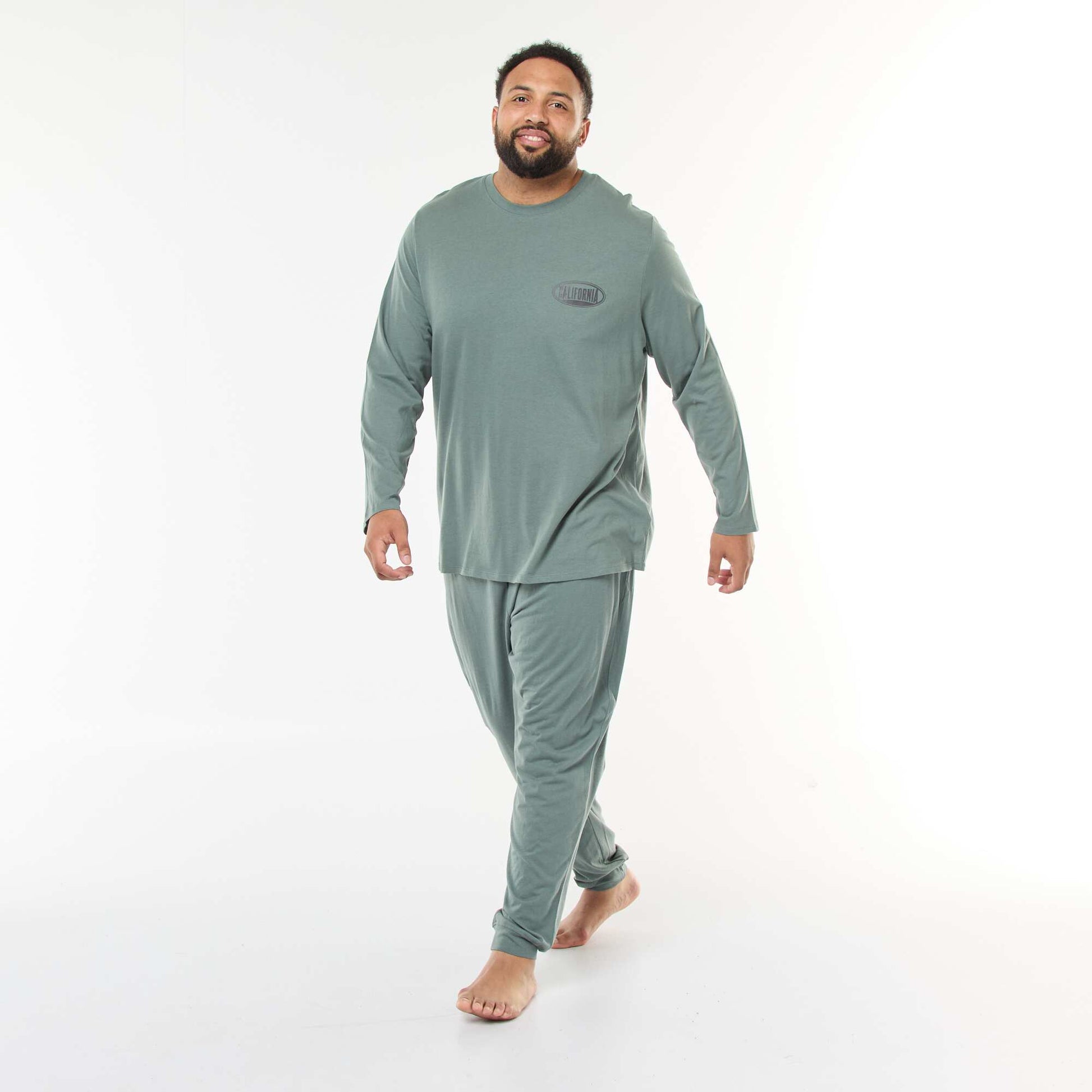 Ensemble pyjama long en jersey t-shirt + pantalon - 2 pièces VERT