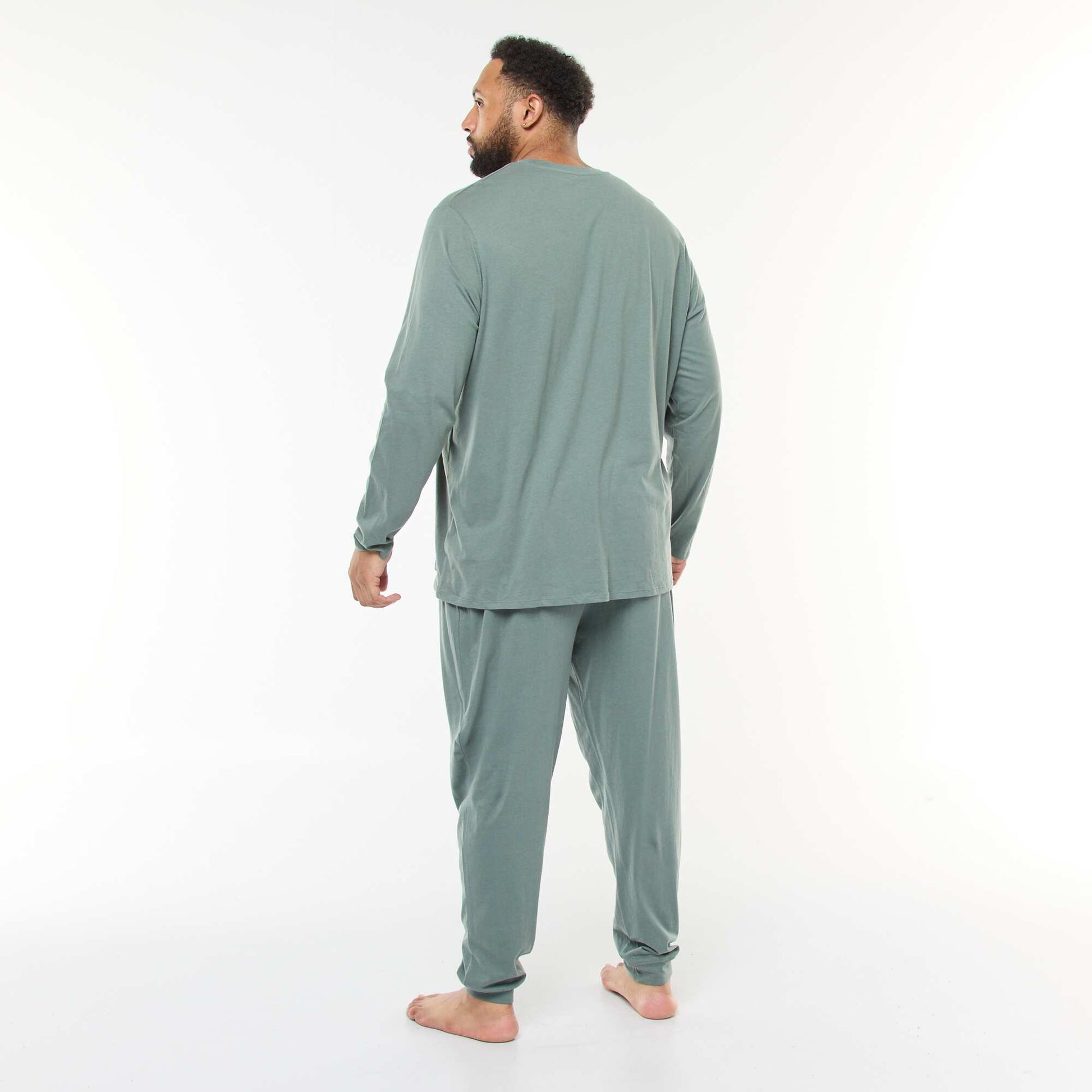 Ensemble pyjama long en jersey t-shirt + pantalon - 2 pièces VERT