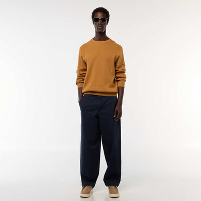 Pantalon large / wide leg uni en twill BLEU