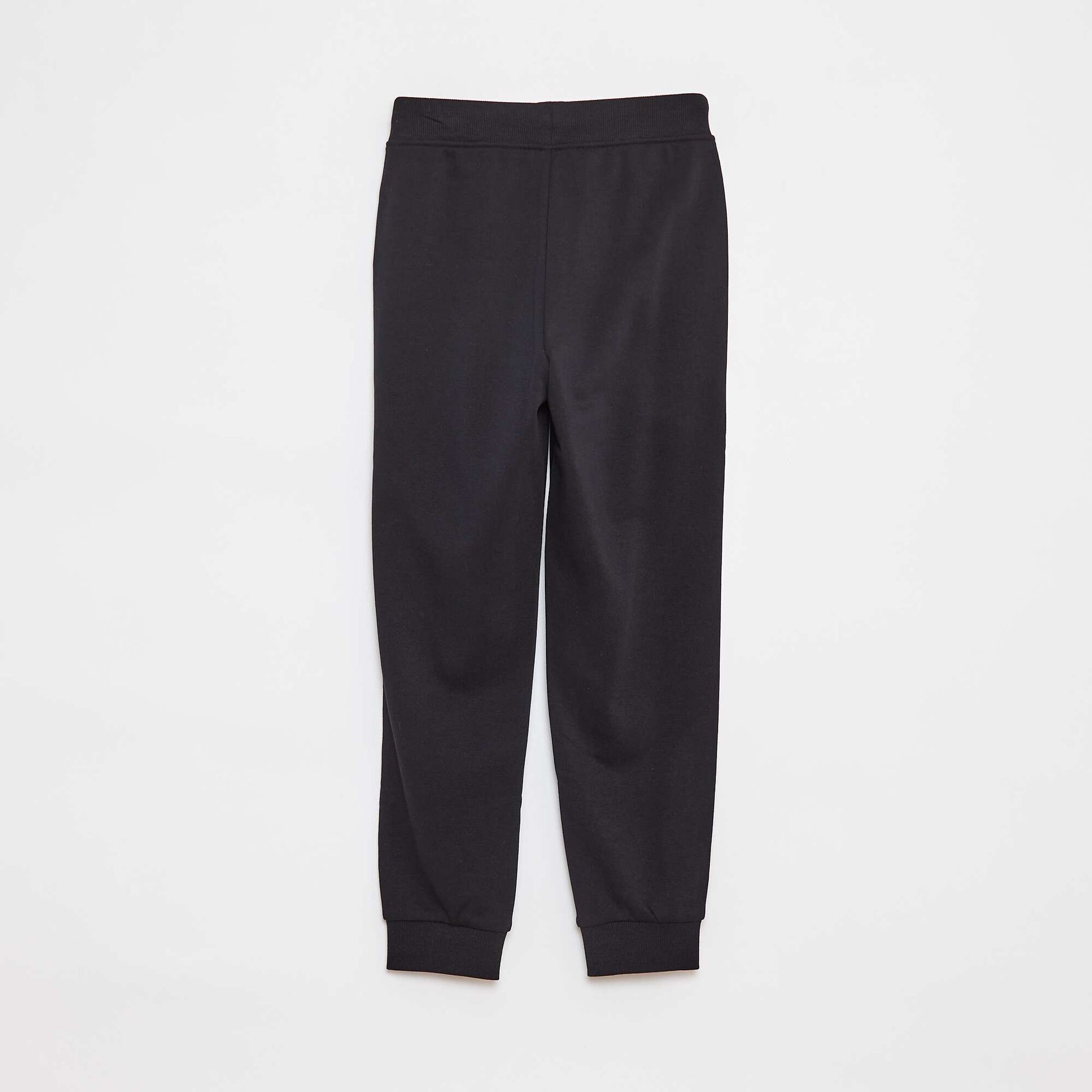 Jogging uni avec taille élastiquée NOIR