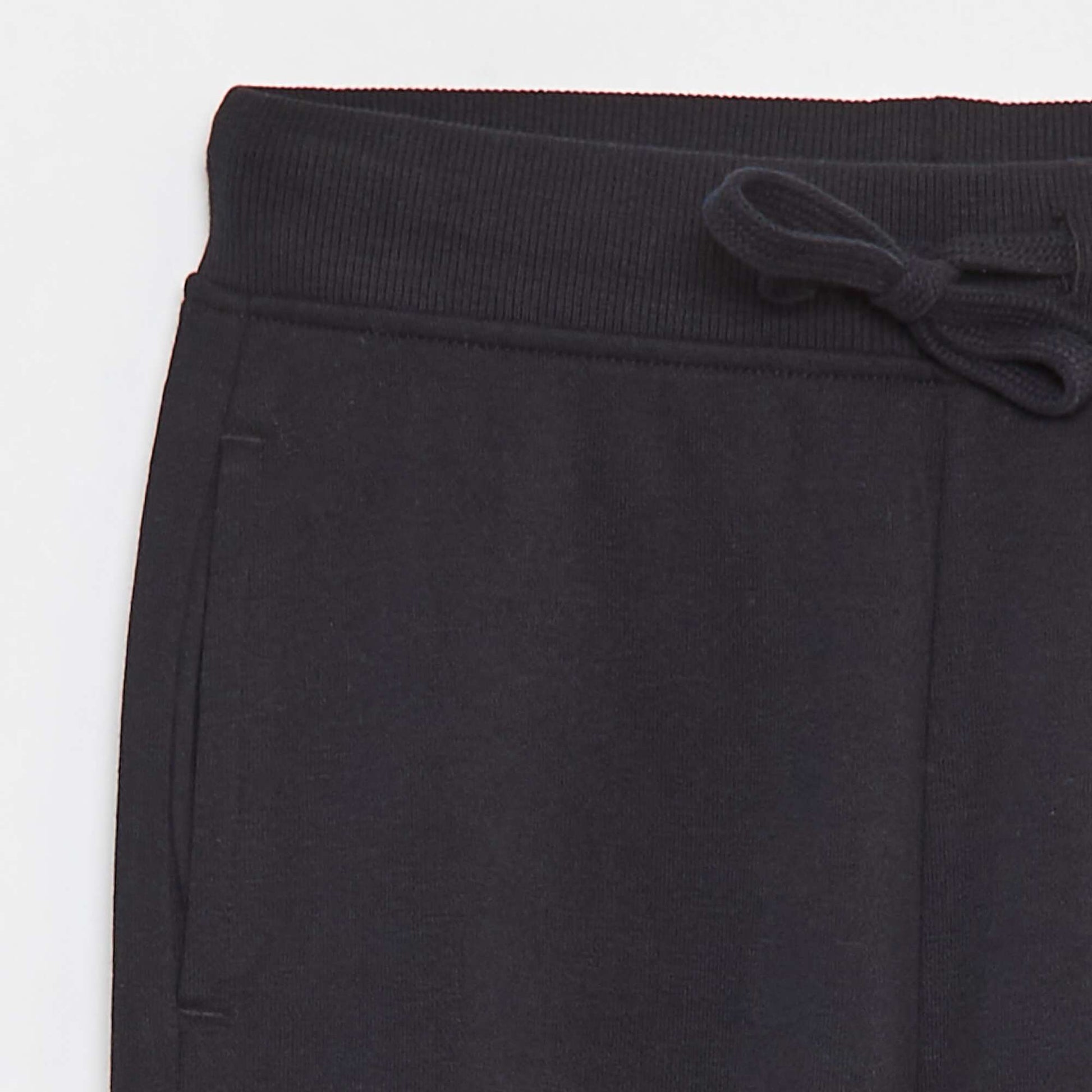 Jogging uni avec taille élastiquée NOIR