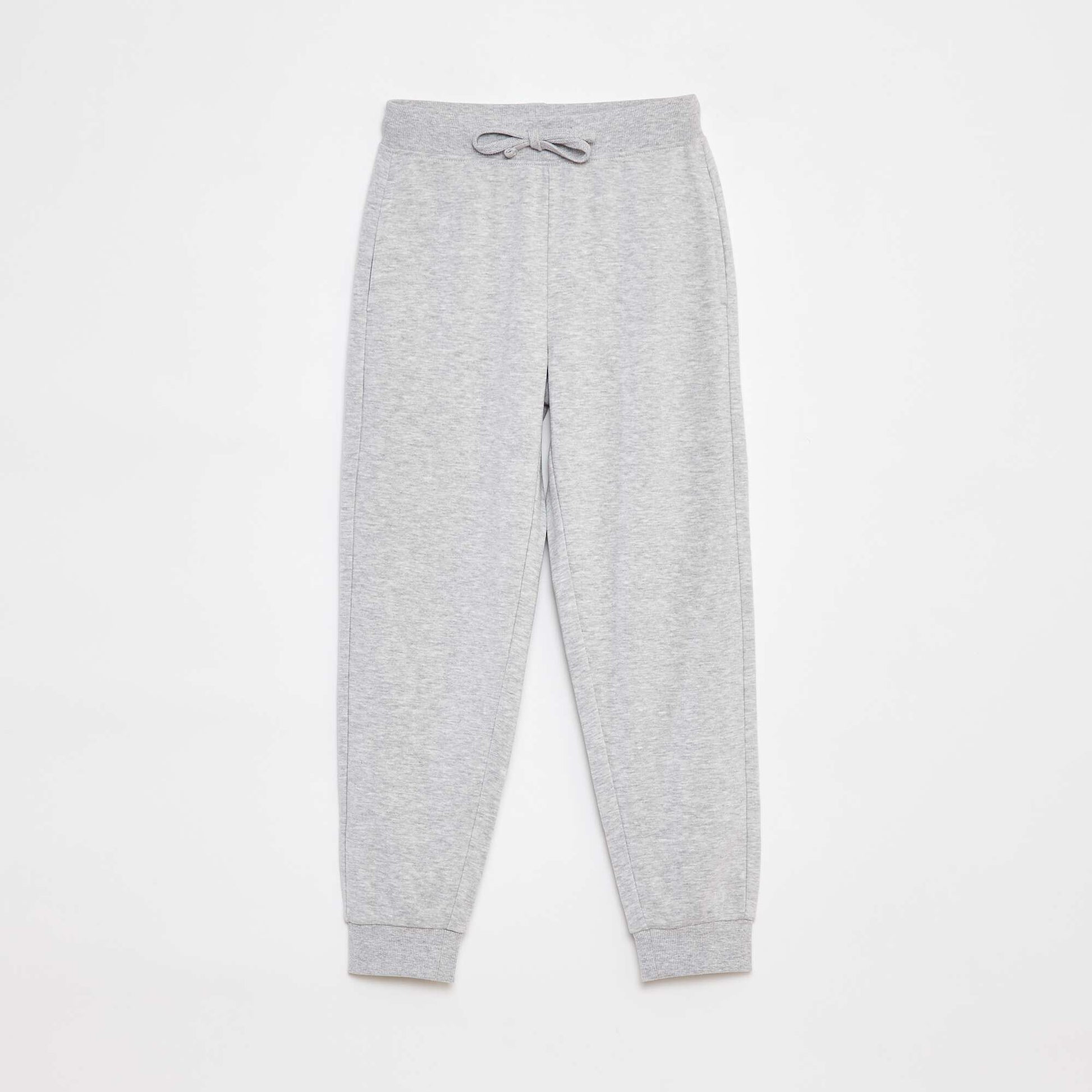 Jogging uni avec taille élastiquée GRIS