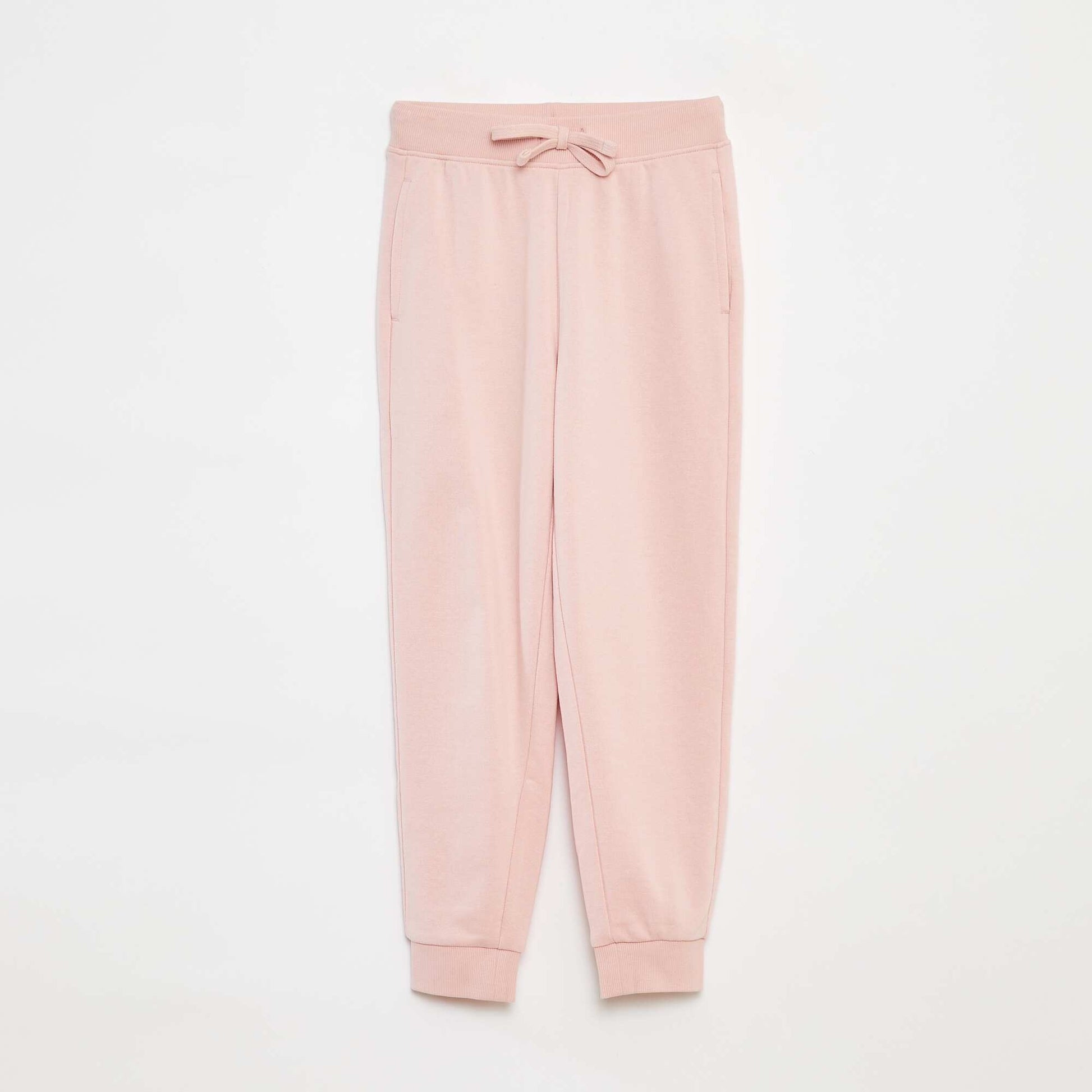 Jogging uni avec taille élastiquée ROSE