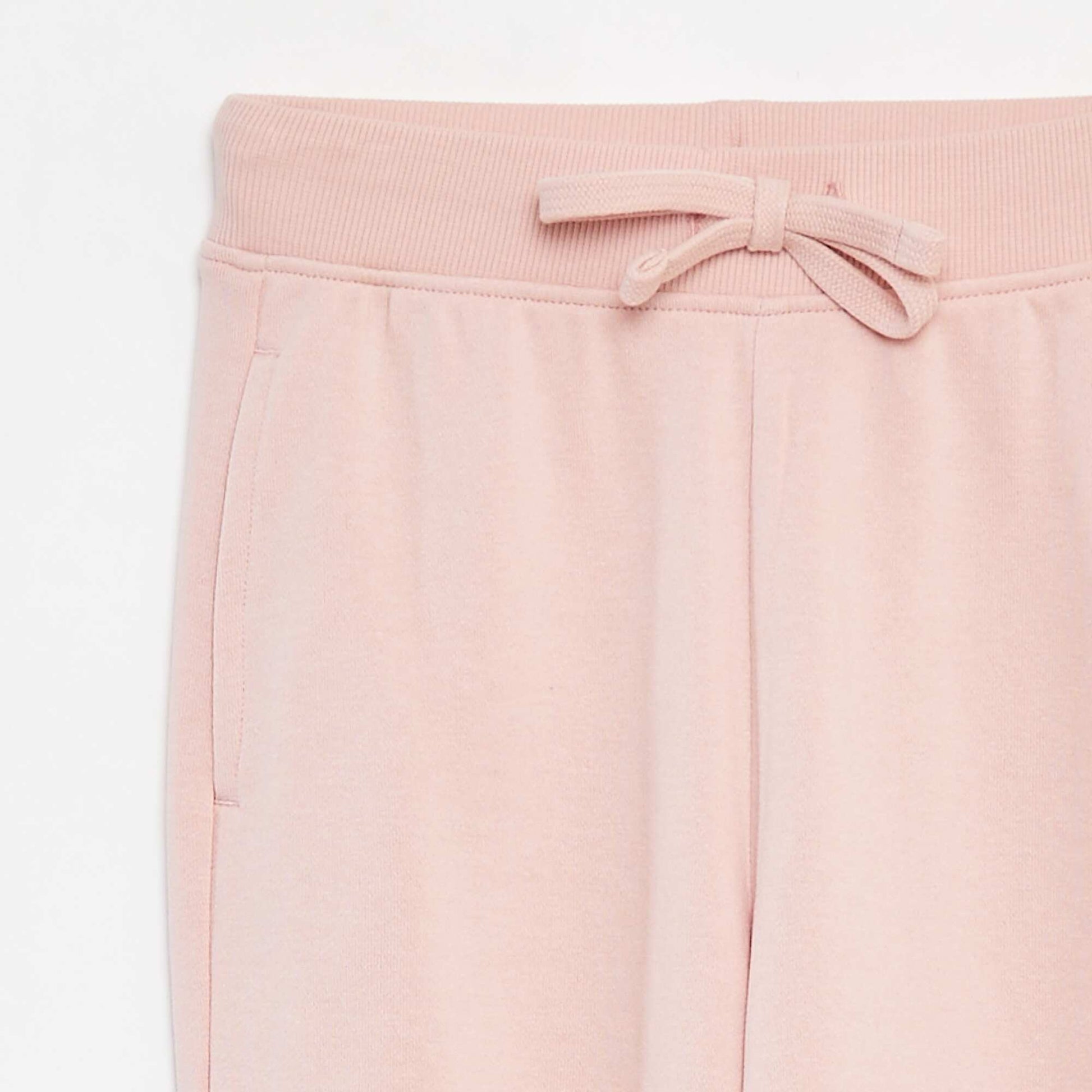 Jogging uni avec taille élastiquée ROSE