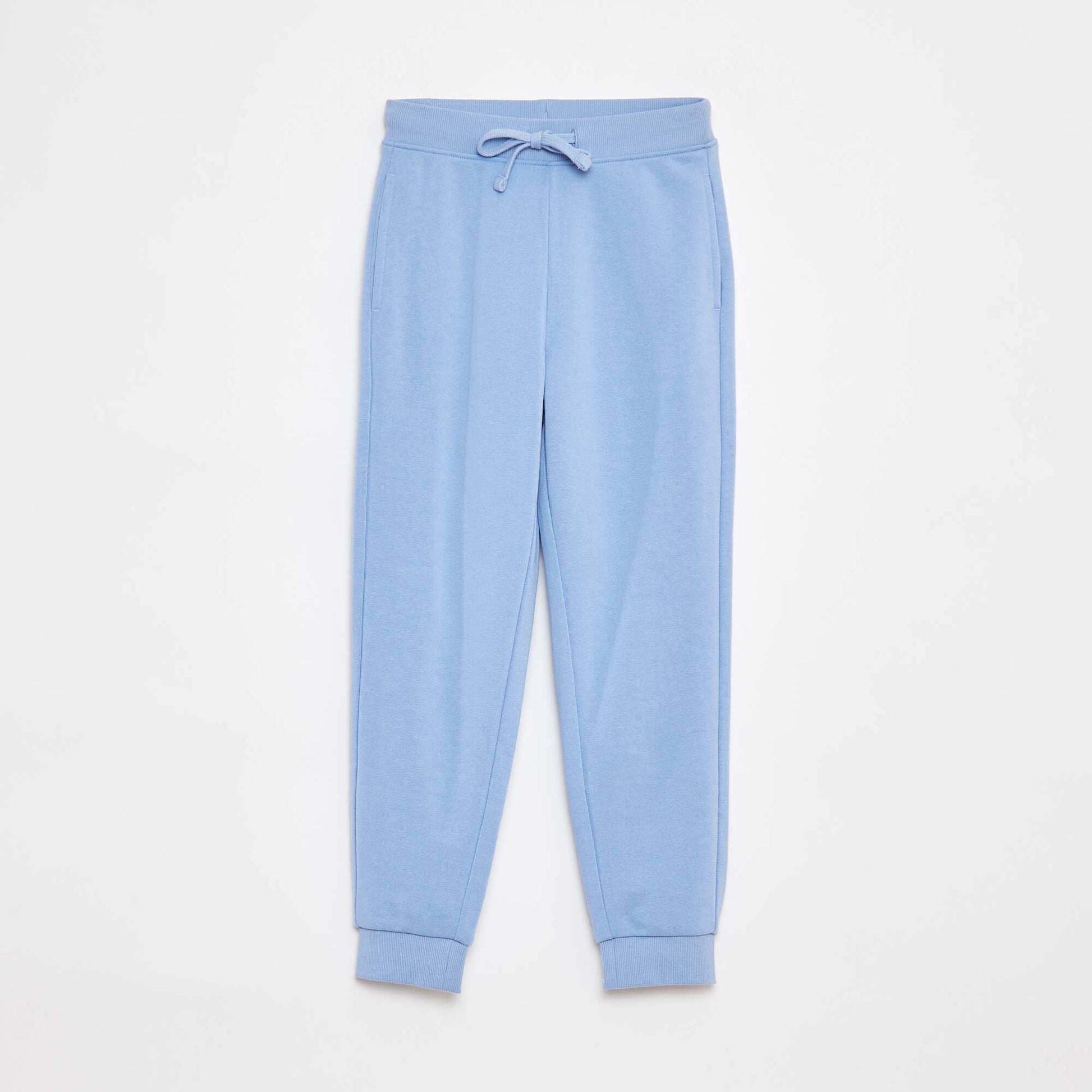 Jogging uni avec taille élastiquée BLEU
