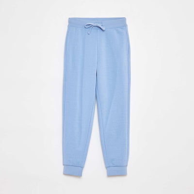 Jogging uni avec taille élastiquée BLEU