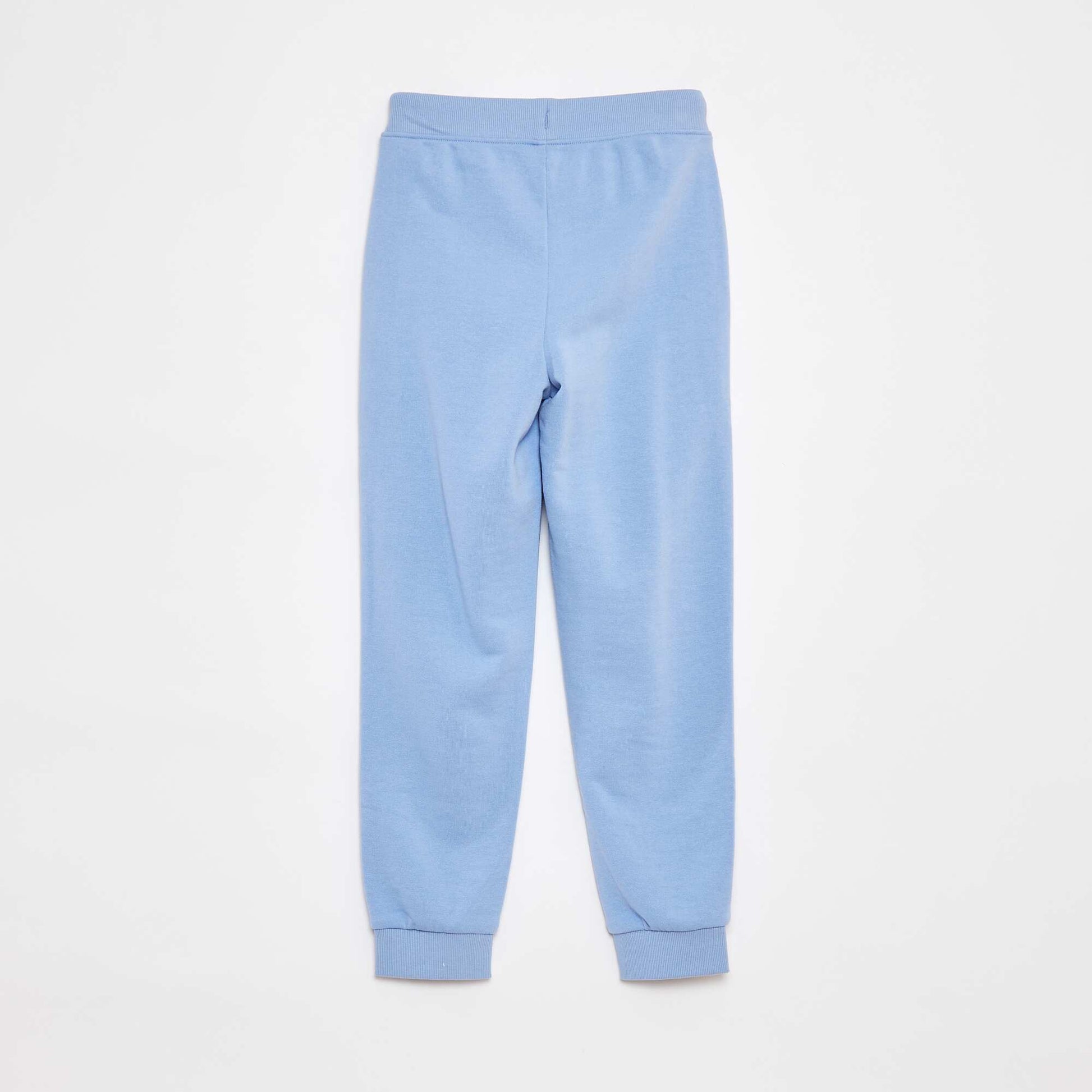 Jogging uni avec taille élastiquée BLEU