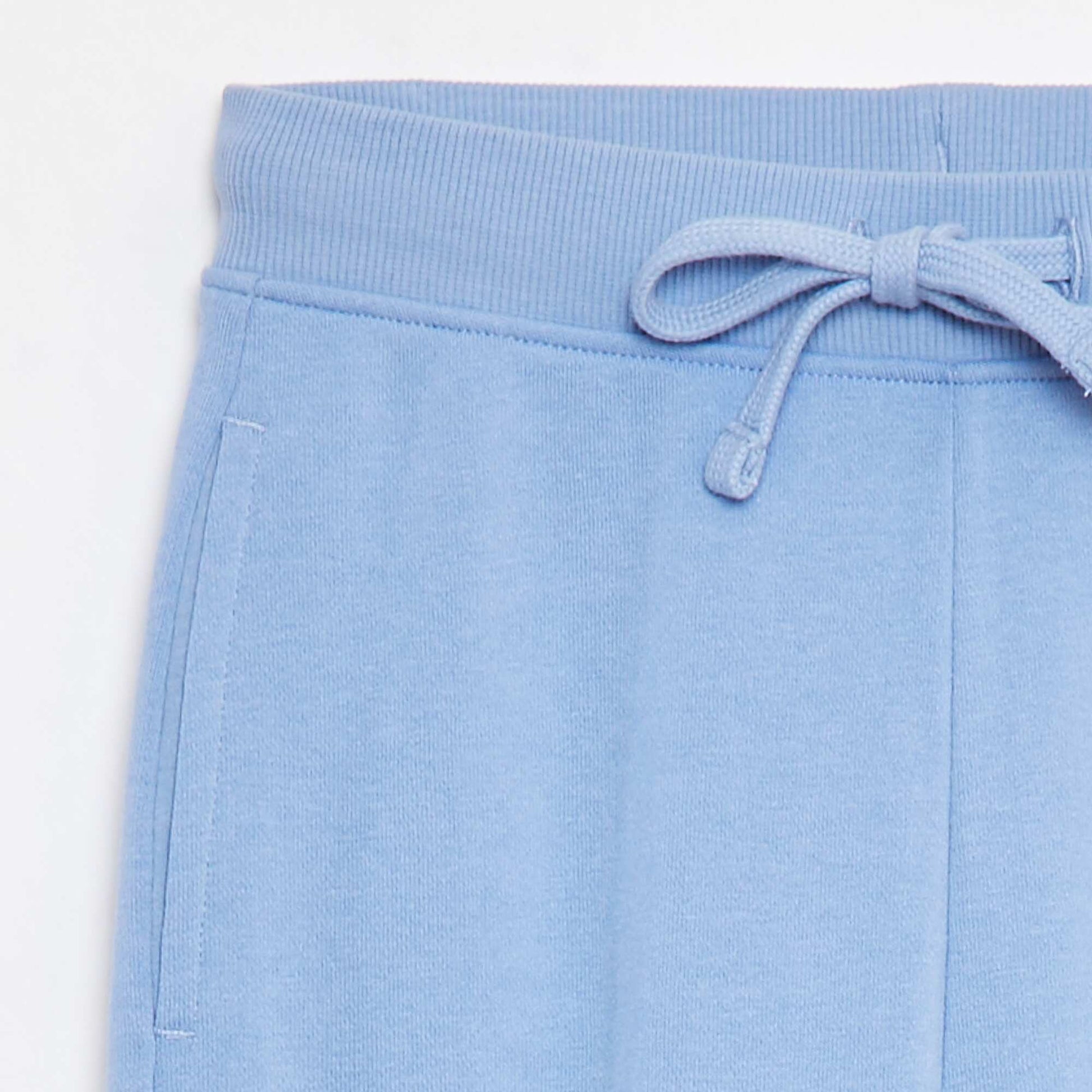 Jogging uni avec taille élastiquée BLEU