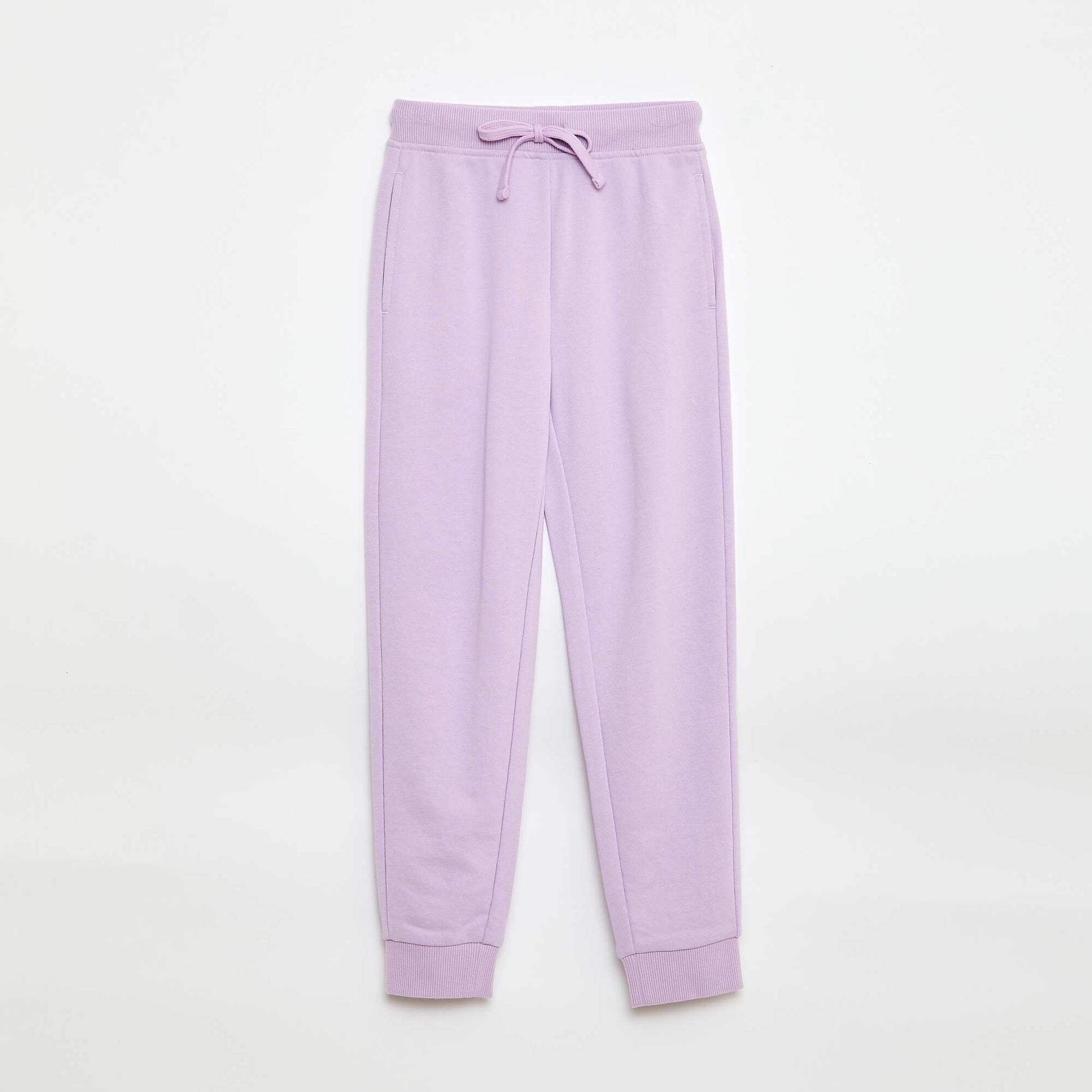 Jogging uni avec taille élastiquée VIOLET