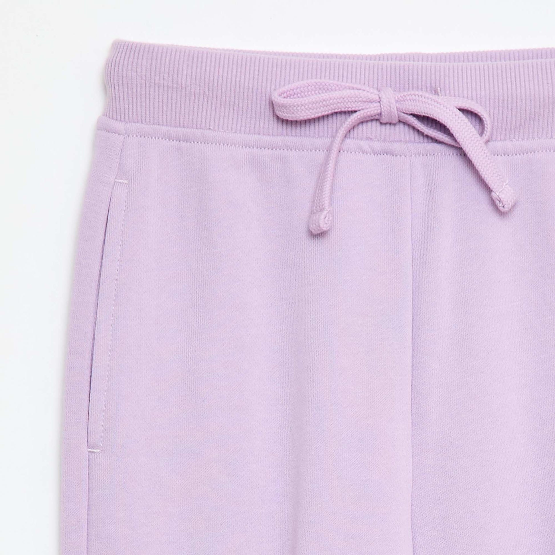 Jogging uni avec taille élastiquée VIOLET