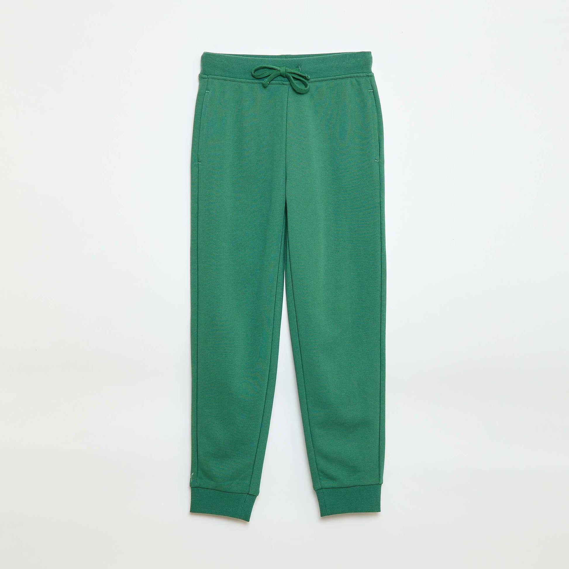 Jogging uni avec taille élastiquée VERT