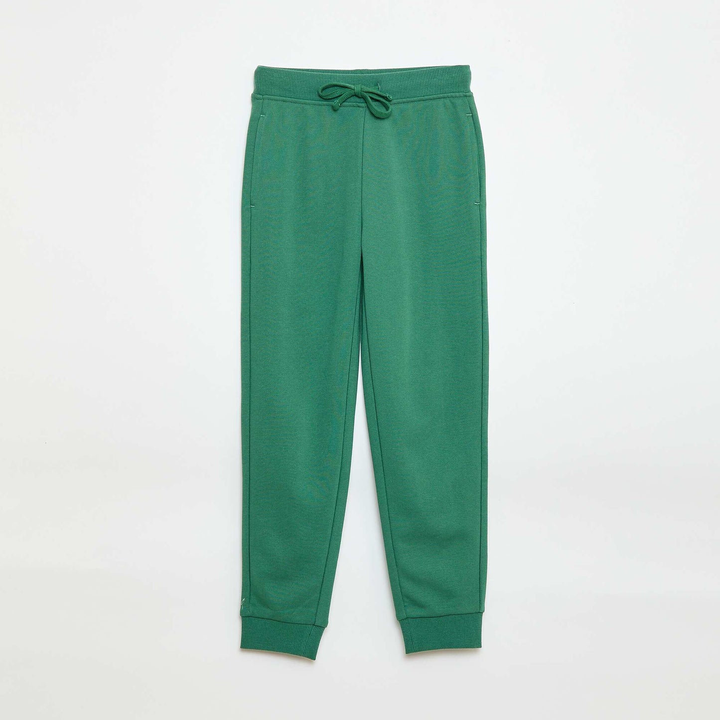 Jogging uni avec taille élastiquée VERT