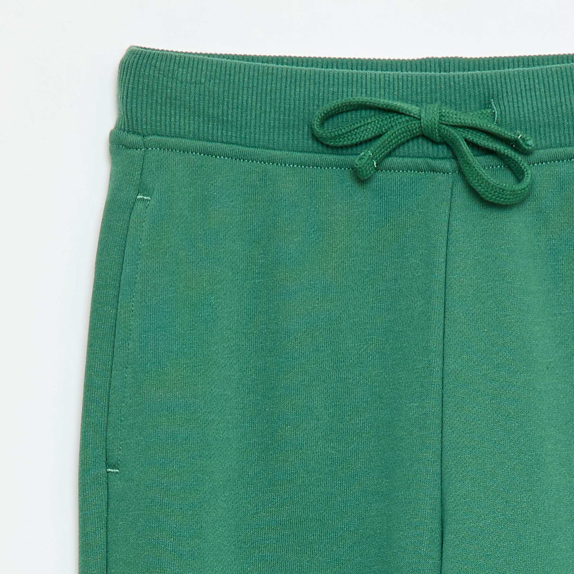 Jogging uni avec taille élastiquée VERT