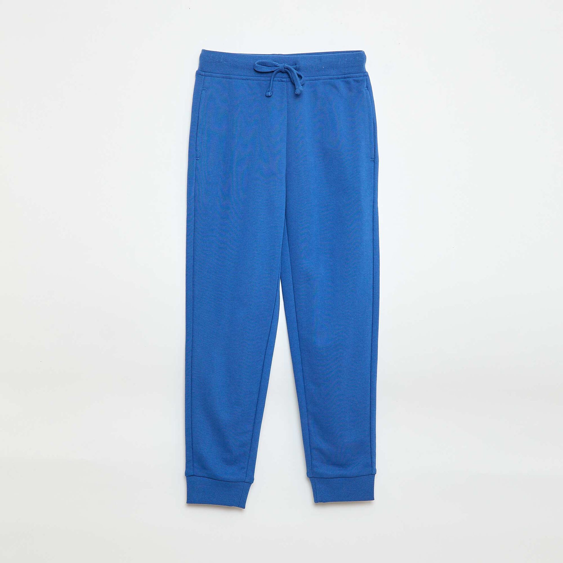 Jogging uni avec taille élastiquée BLEU