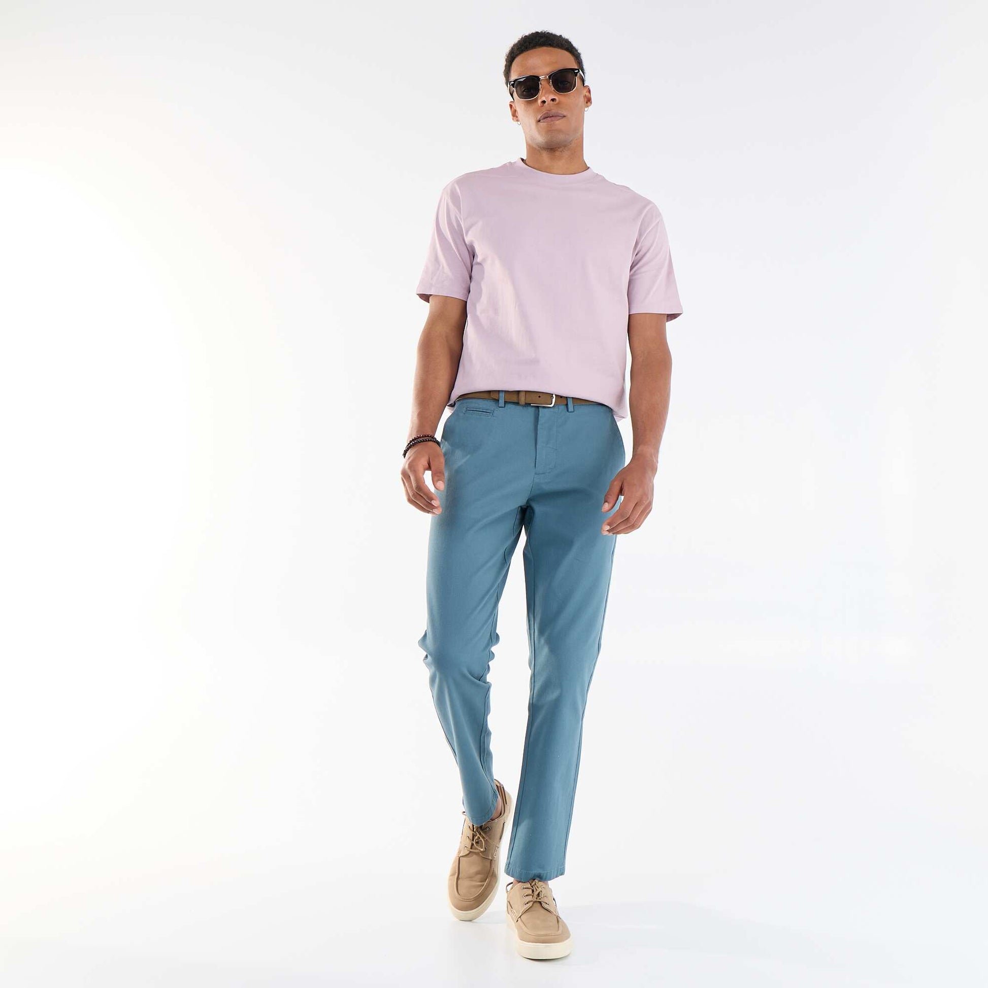 Pantalon chino en twill BLEU