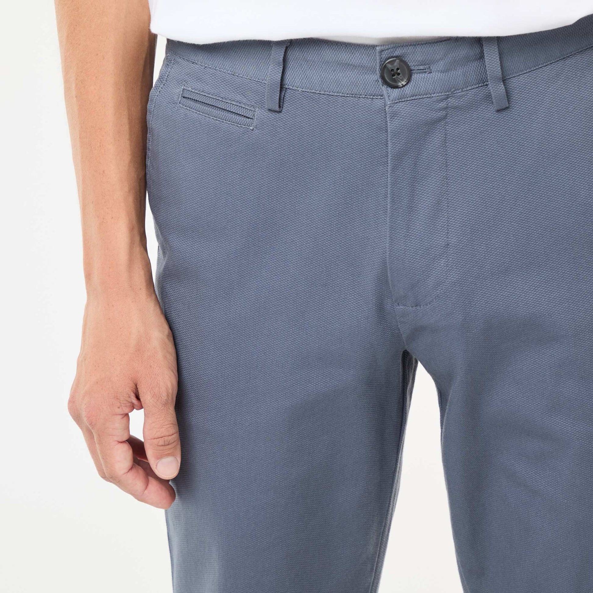 Pantalon en maille piquée uni GRIS