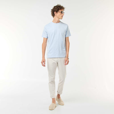 Pantalon en maille piquée uni BLANC