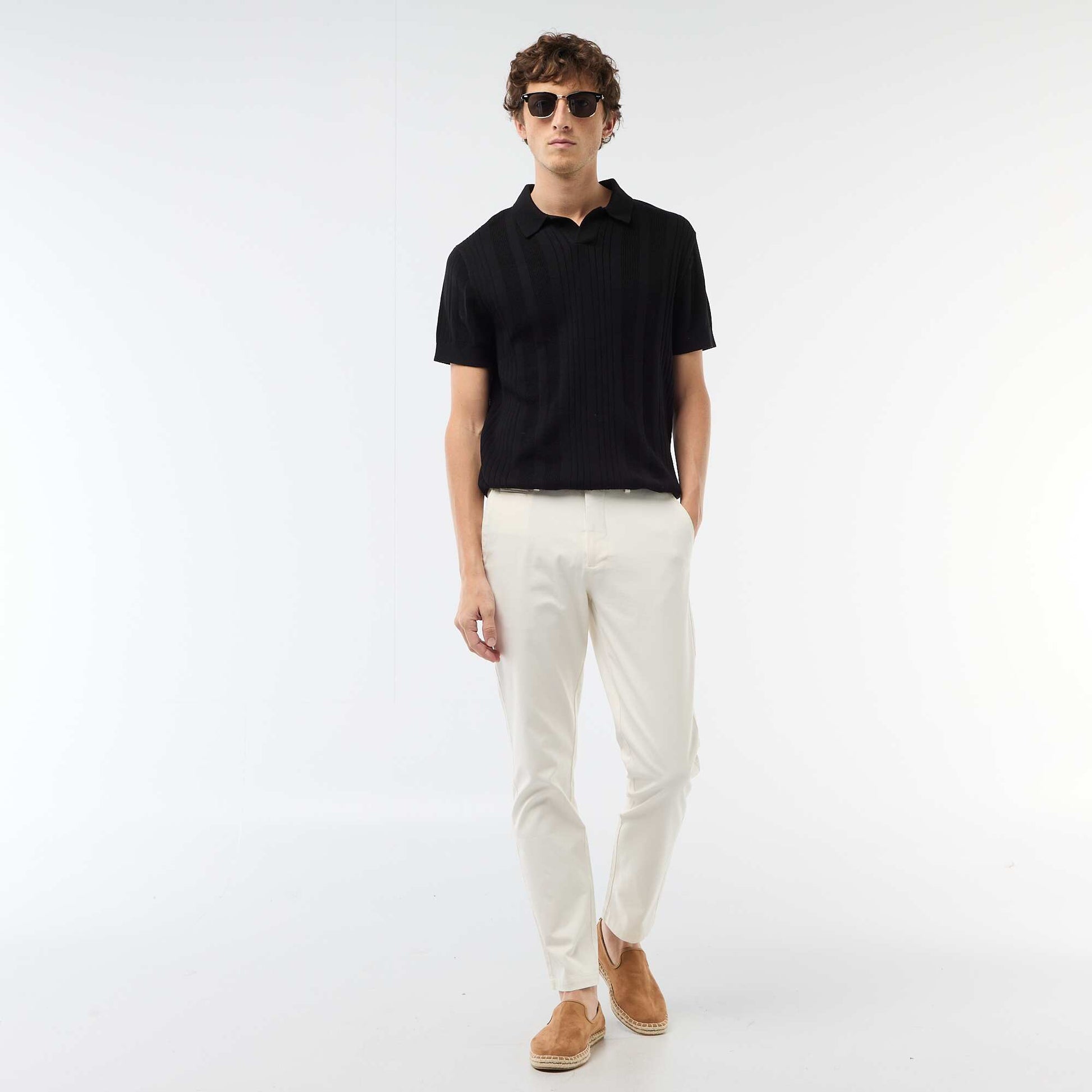 Pantalon chino en twill BLANC