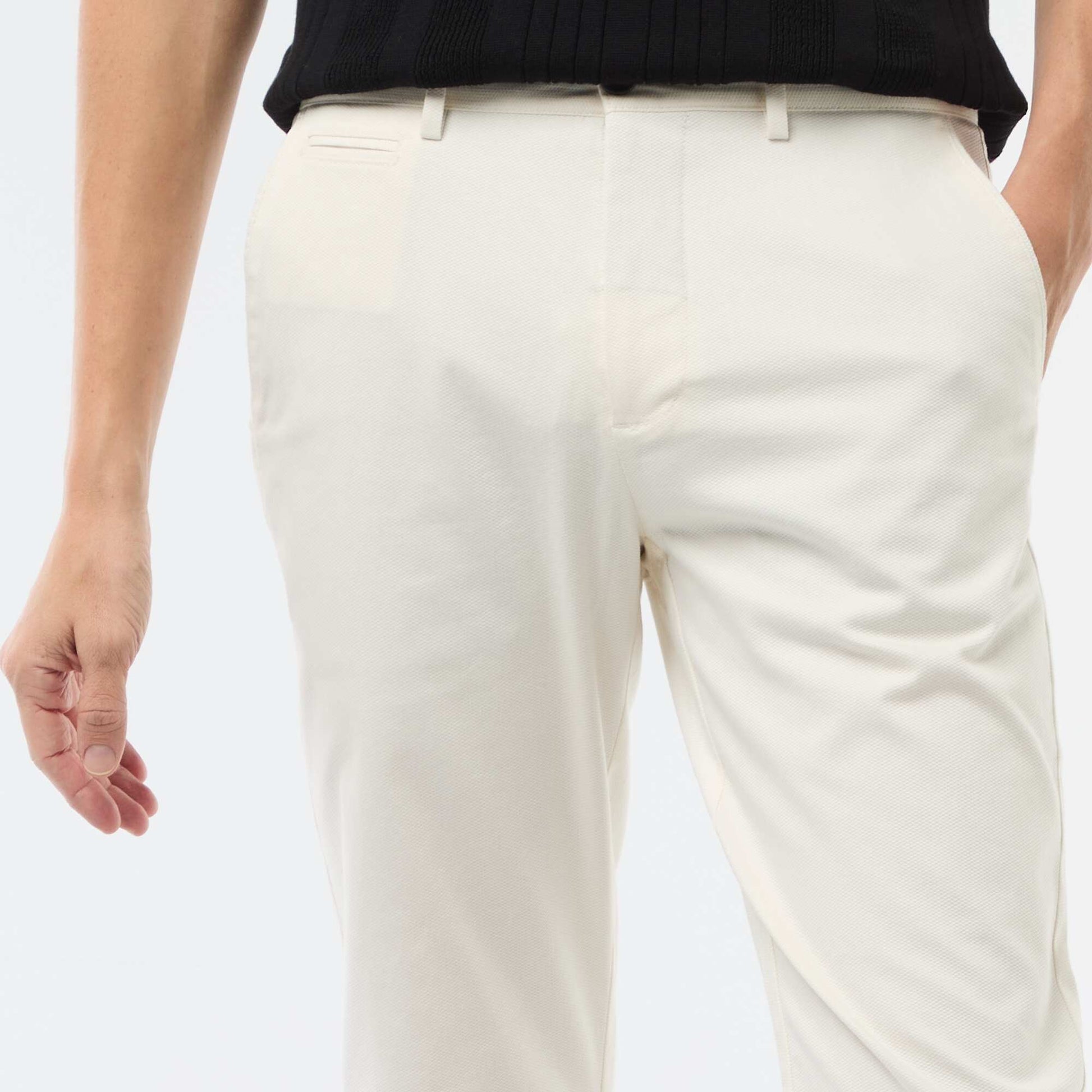 Pantalon chino en twill BLANC