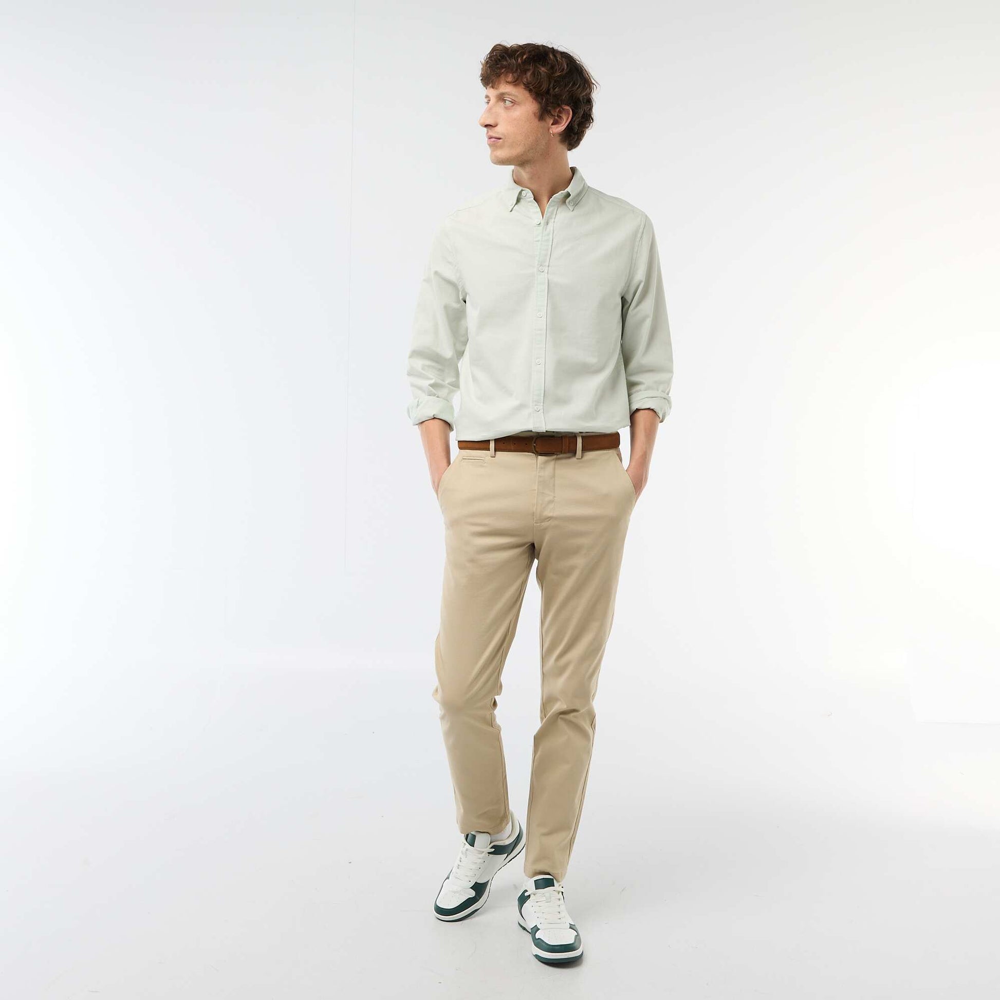 Pantalon chino en twill BEIGE
