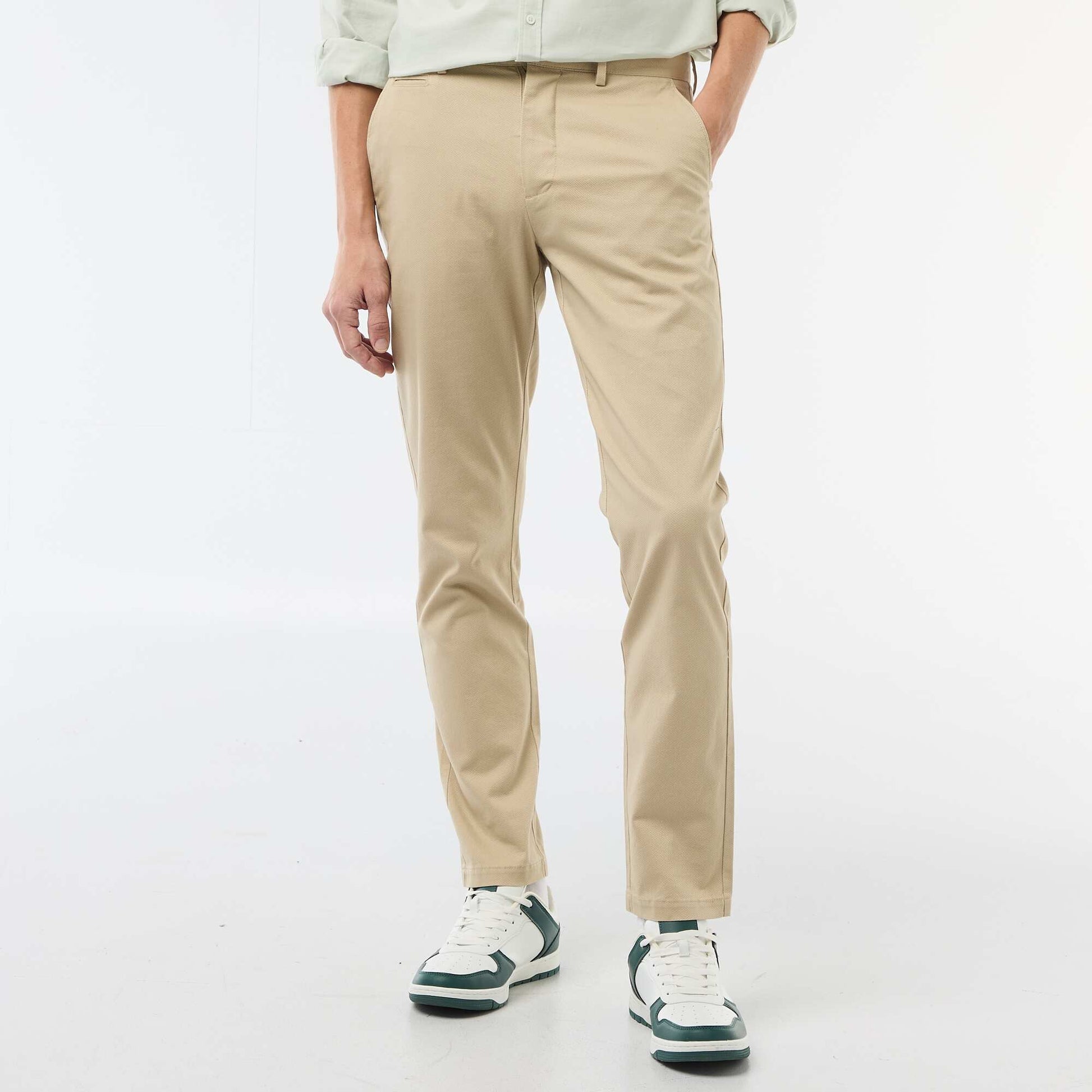 Pantalon chino en twill BEIGE