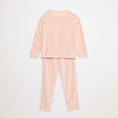 Ensemble de pyjama en polaire sweat + pantalon - 2 pièces ROSE