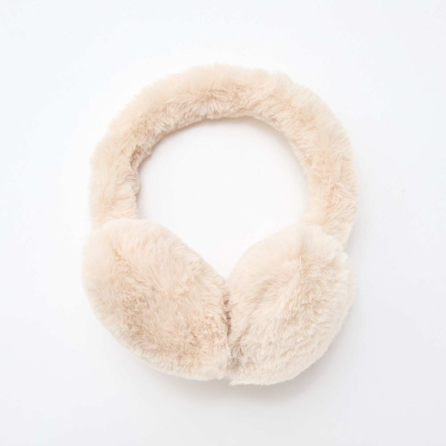 Cache oreilles imitation fausse fourrure BEIGE