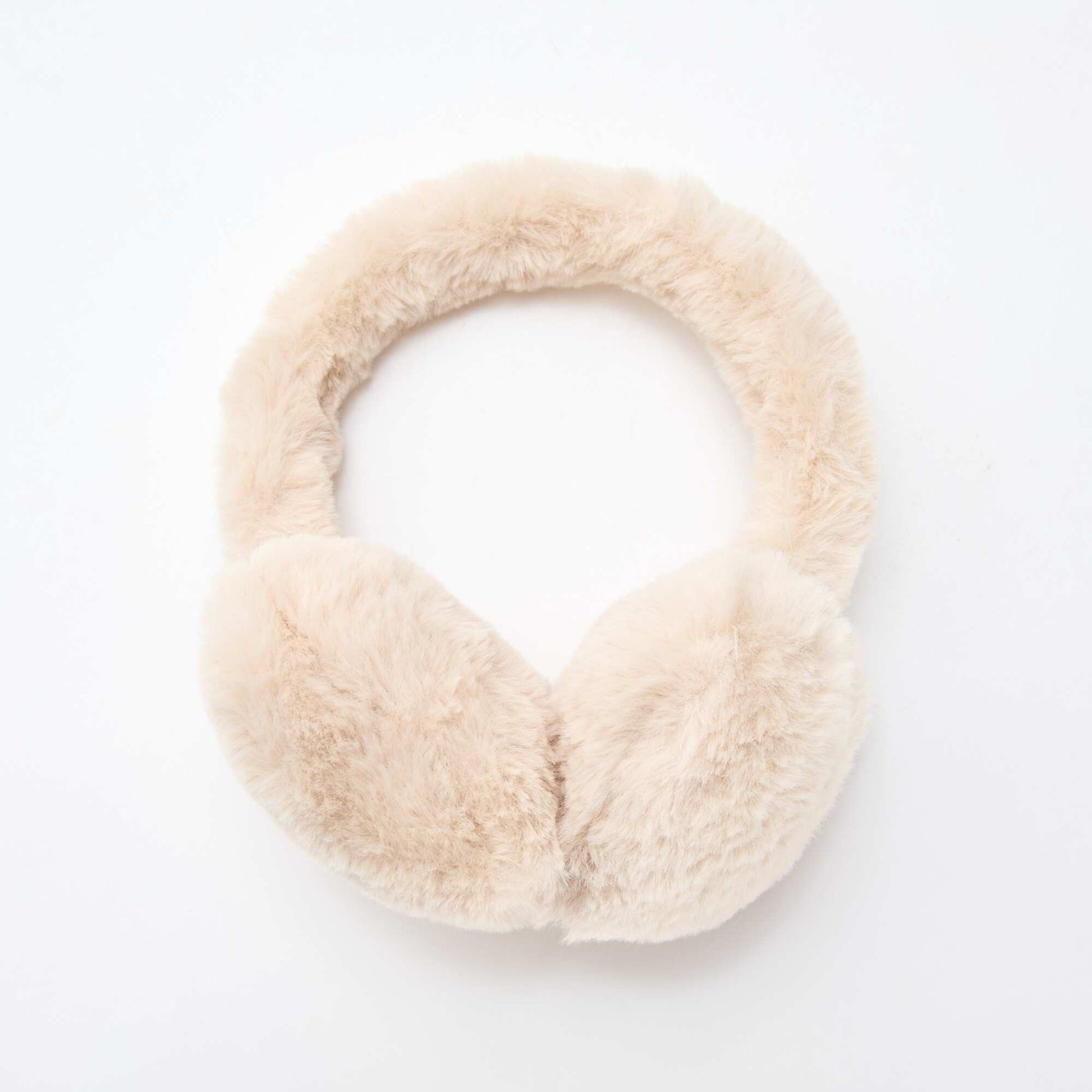 Cache oreilles imitation fausse fourrure BEIGE