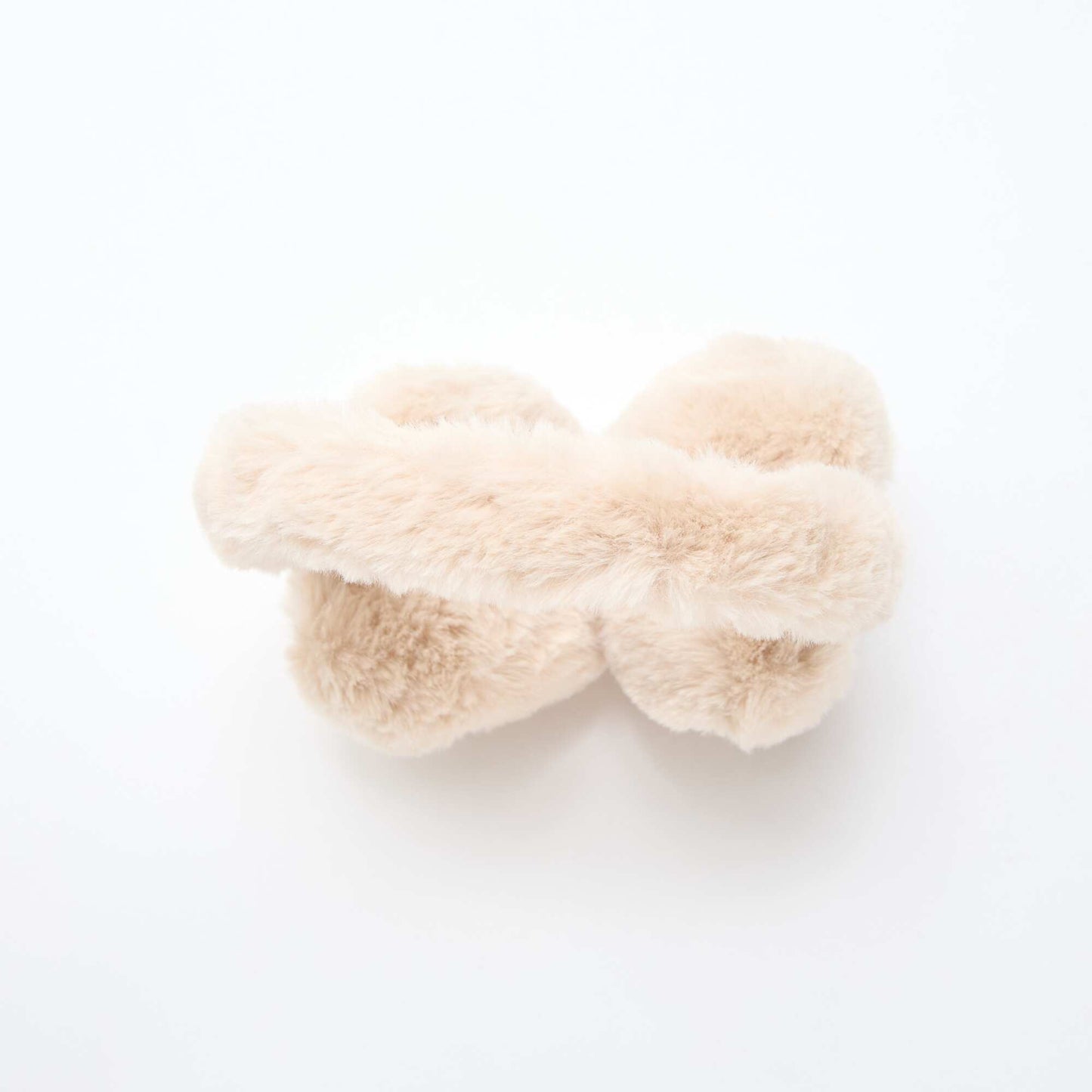Cache oreilles imitation fausse fourrure BEIGE
