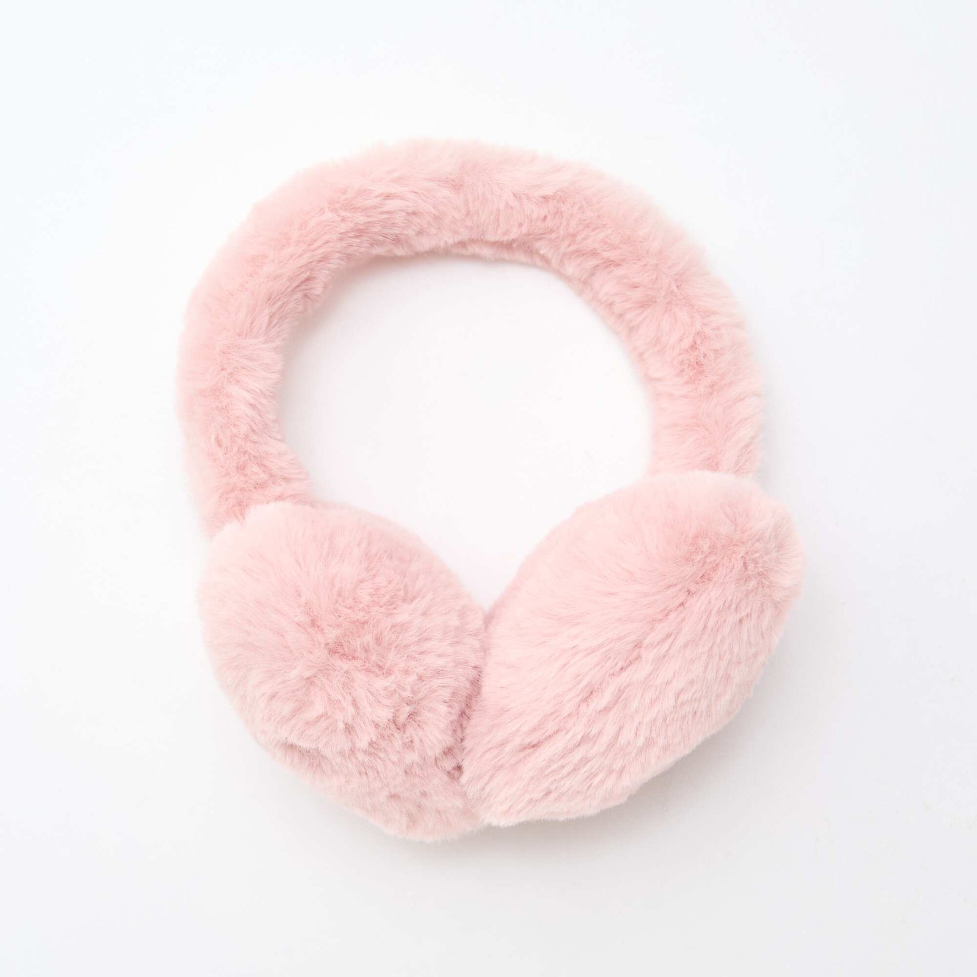 Cache oreilles imitation fausse fourrure ROSE