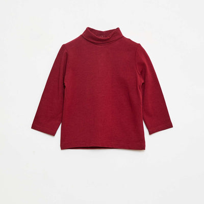 Sous-pull à col montant uni ROUGE