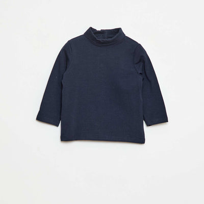 Sous-pull à col montant uni BLEU