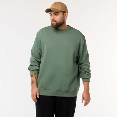 Sweat à col rond uni VERT