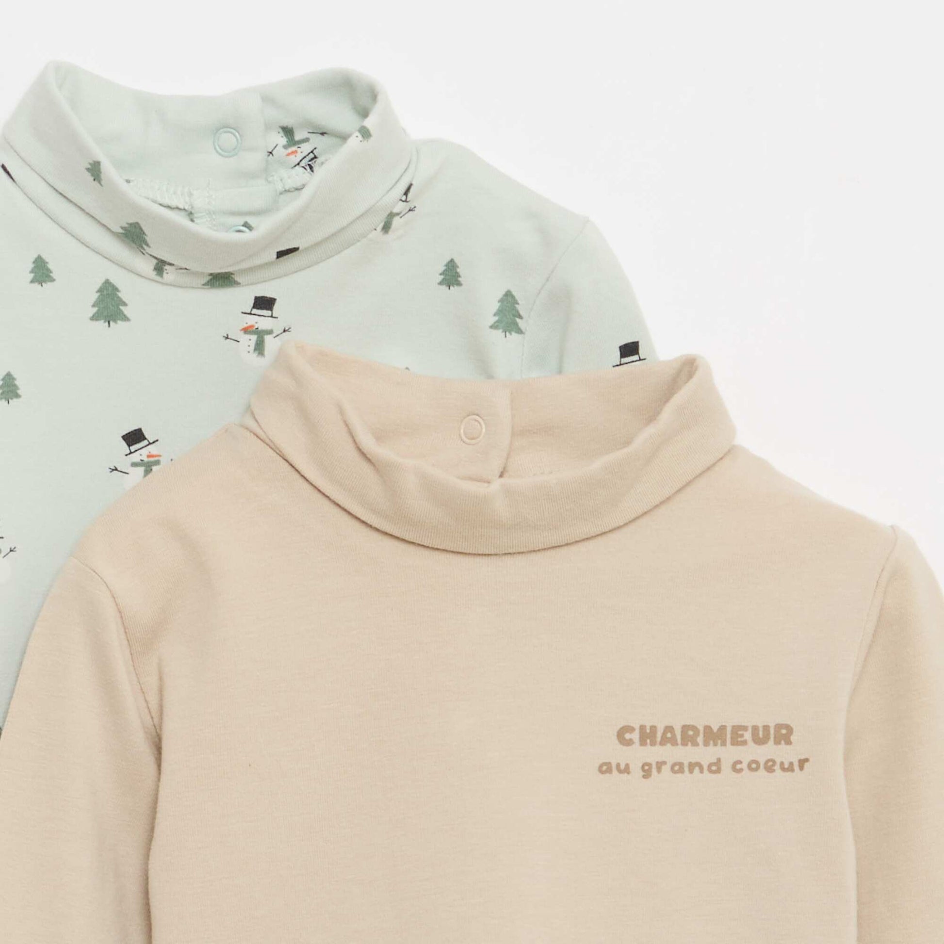 Lot de sous-pull à col montant - 2 pièces BEIGE