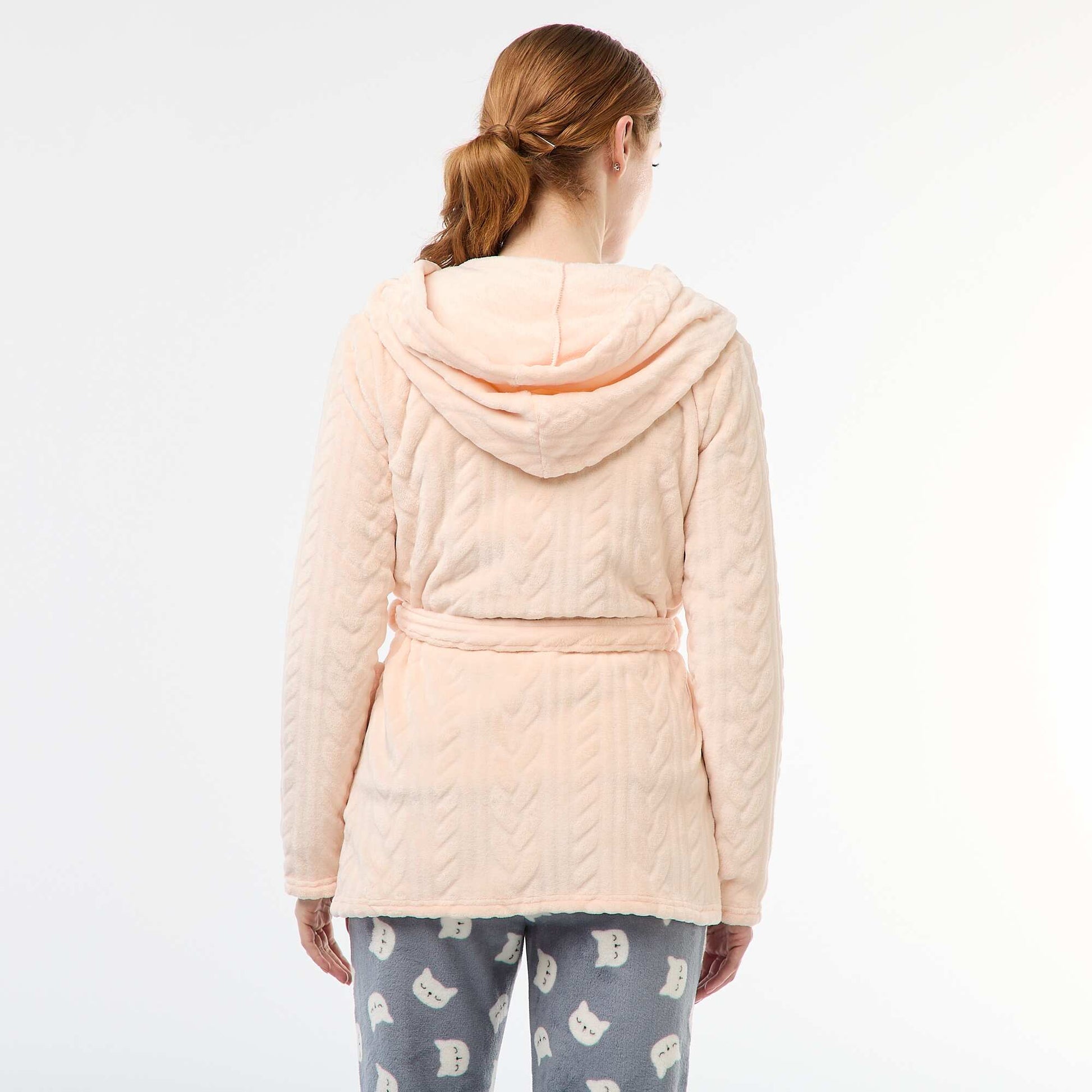 Peignoir doux en polaire BEIGE