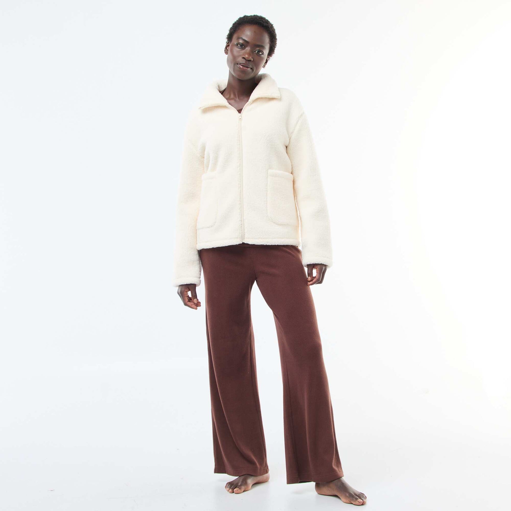 Gilet chaud effet moutonné BEIGE
