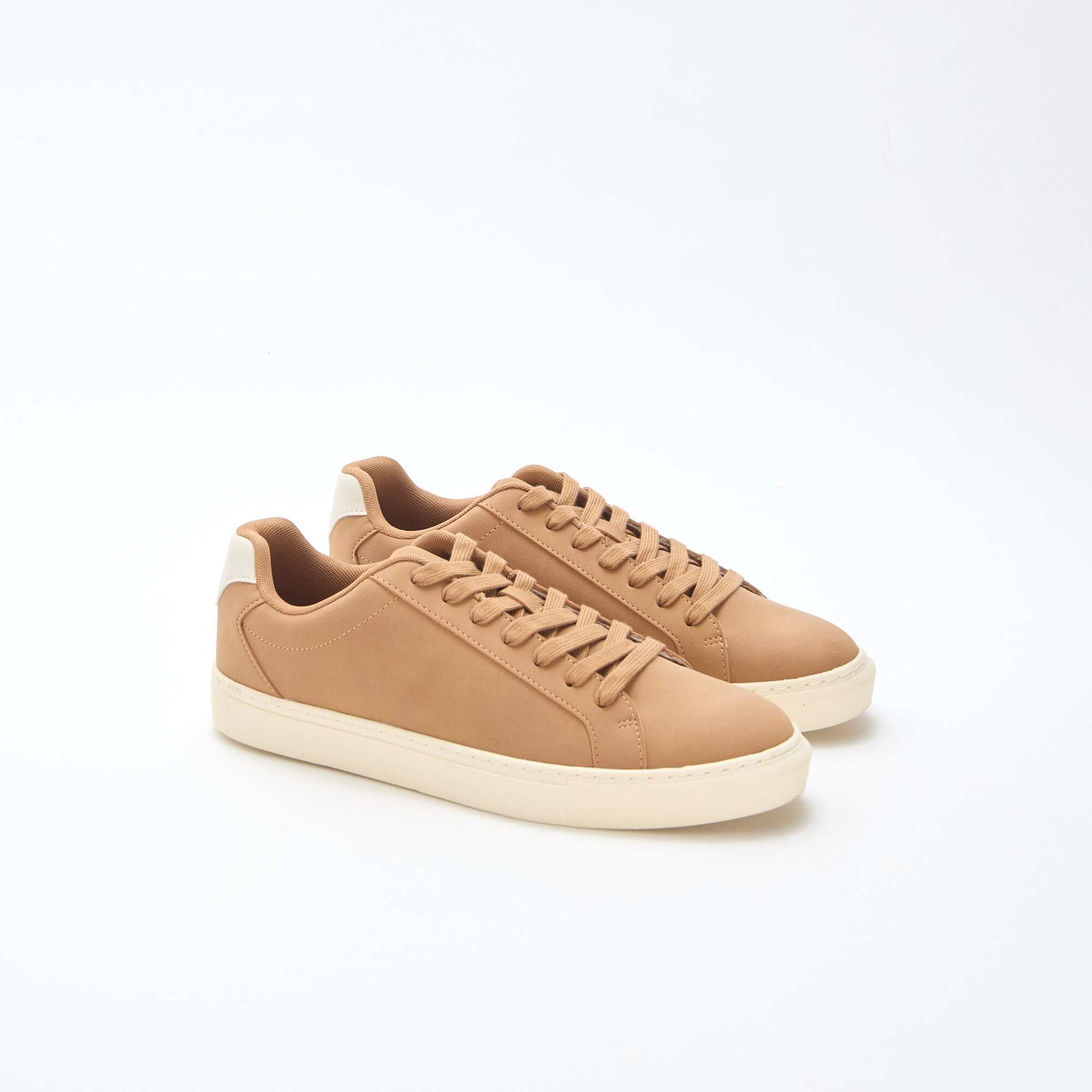 Baskets basses bicolore MARRON