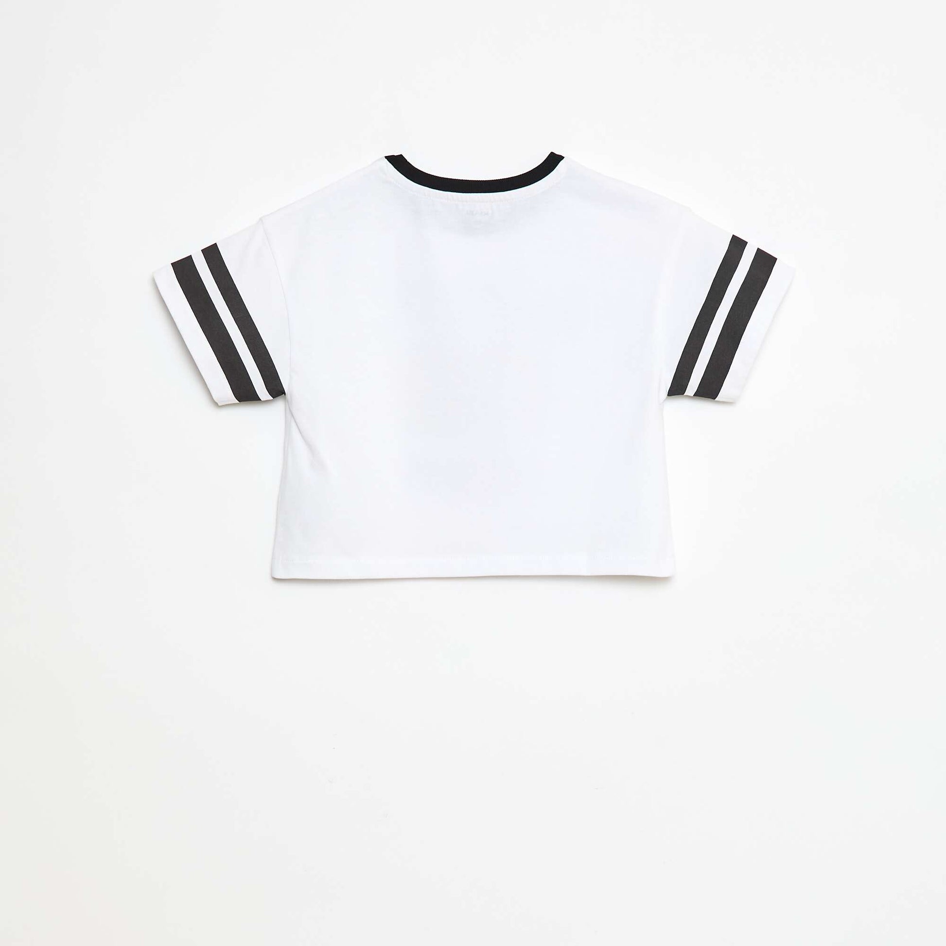 T-shirt style sport américain manches courtes BLANC