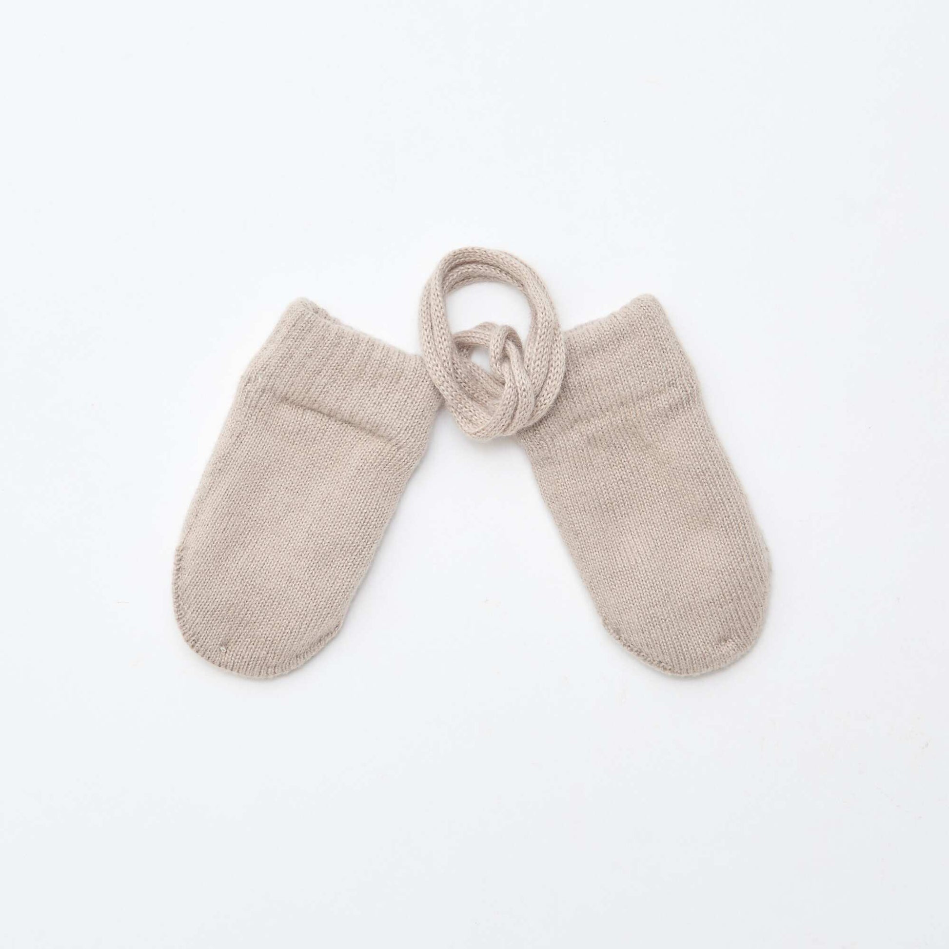 Moufles polaires maillée BEIGE