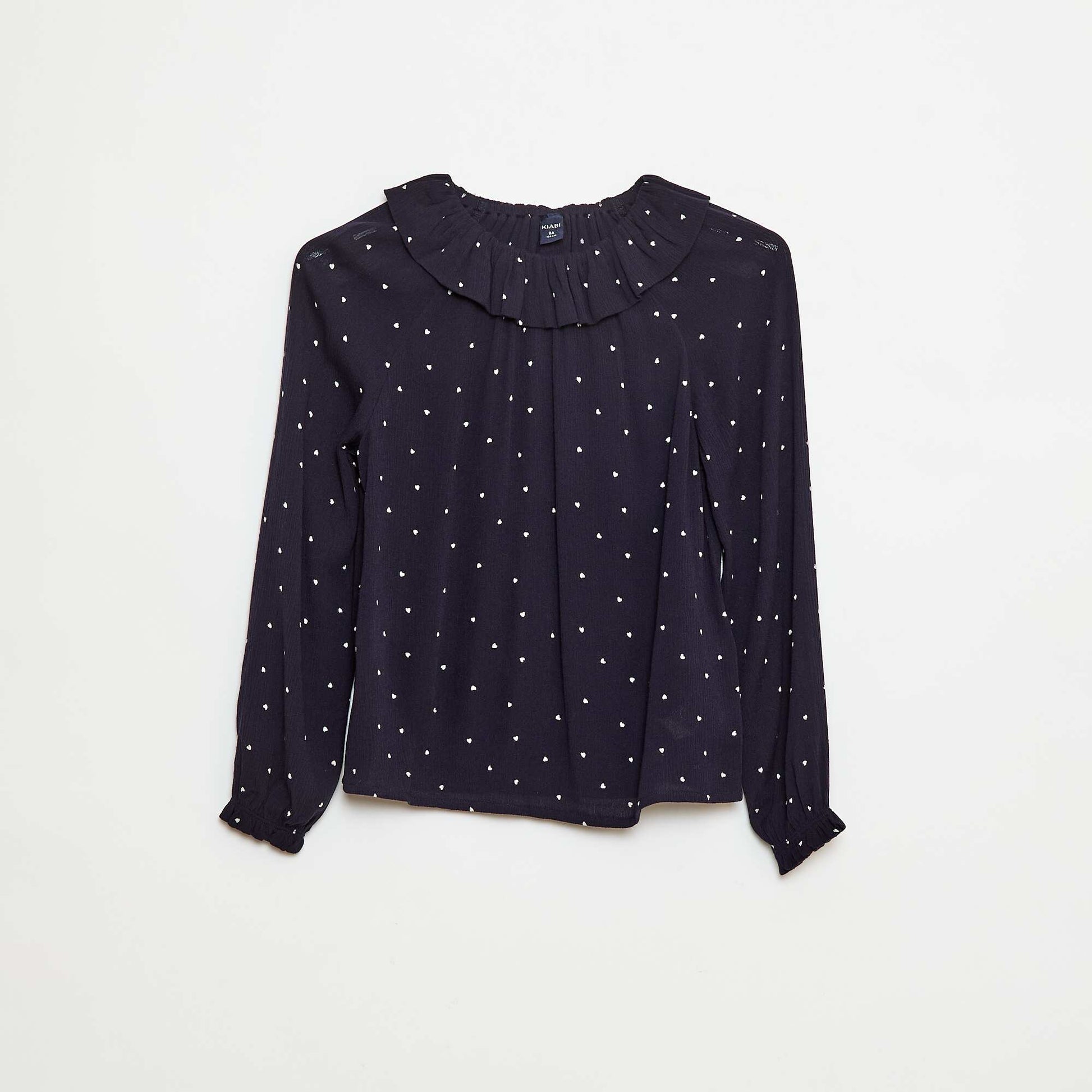 Blouse en maille crêpe avec col élastiqué - So Easy BLEU