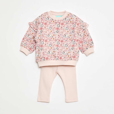 Ensemble 2 pièces sweat + legging 'Disney' BLANC
