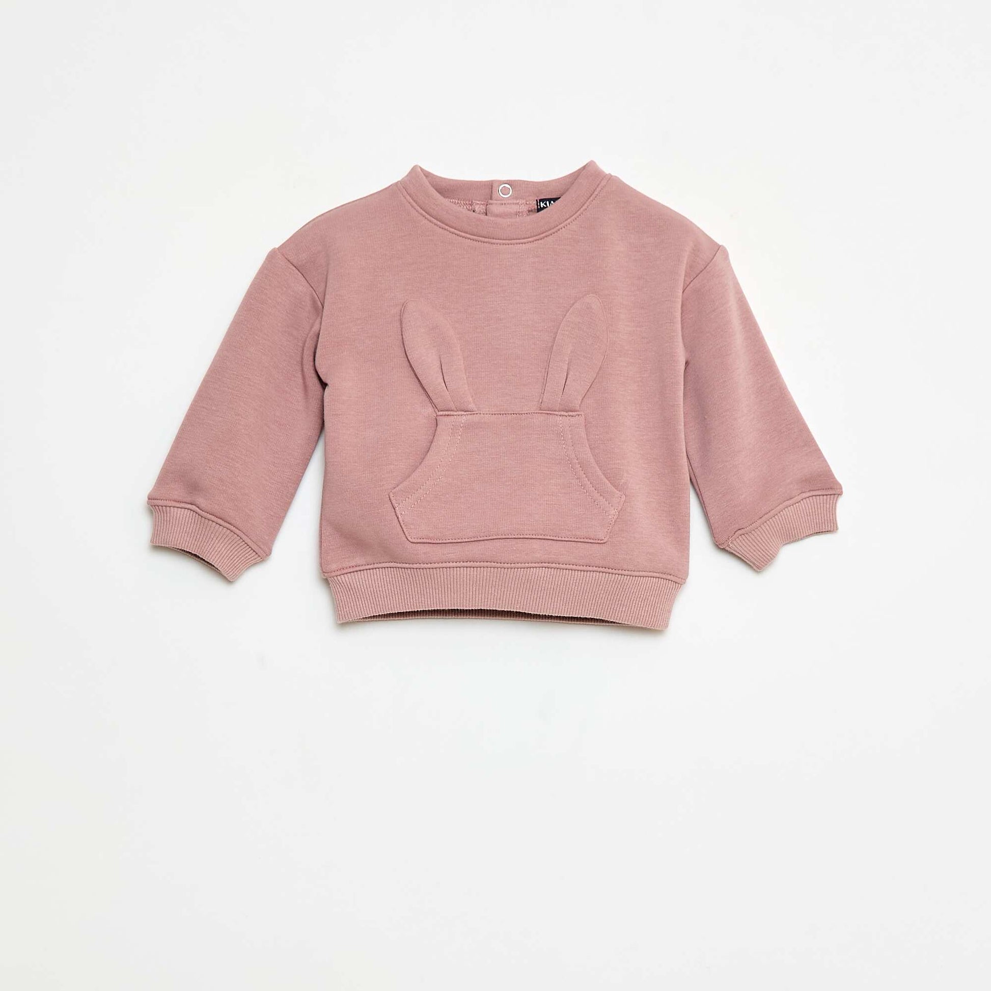Sweat animé en coton ROSE