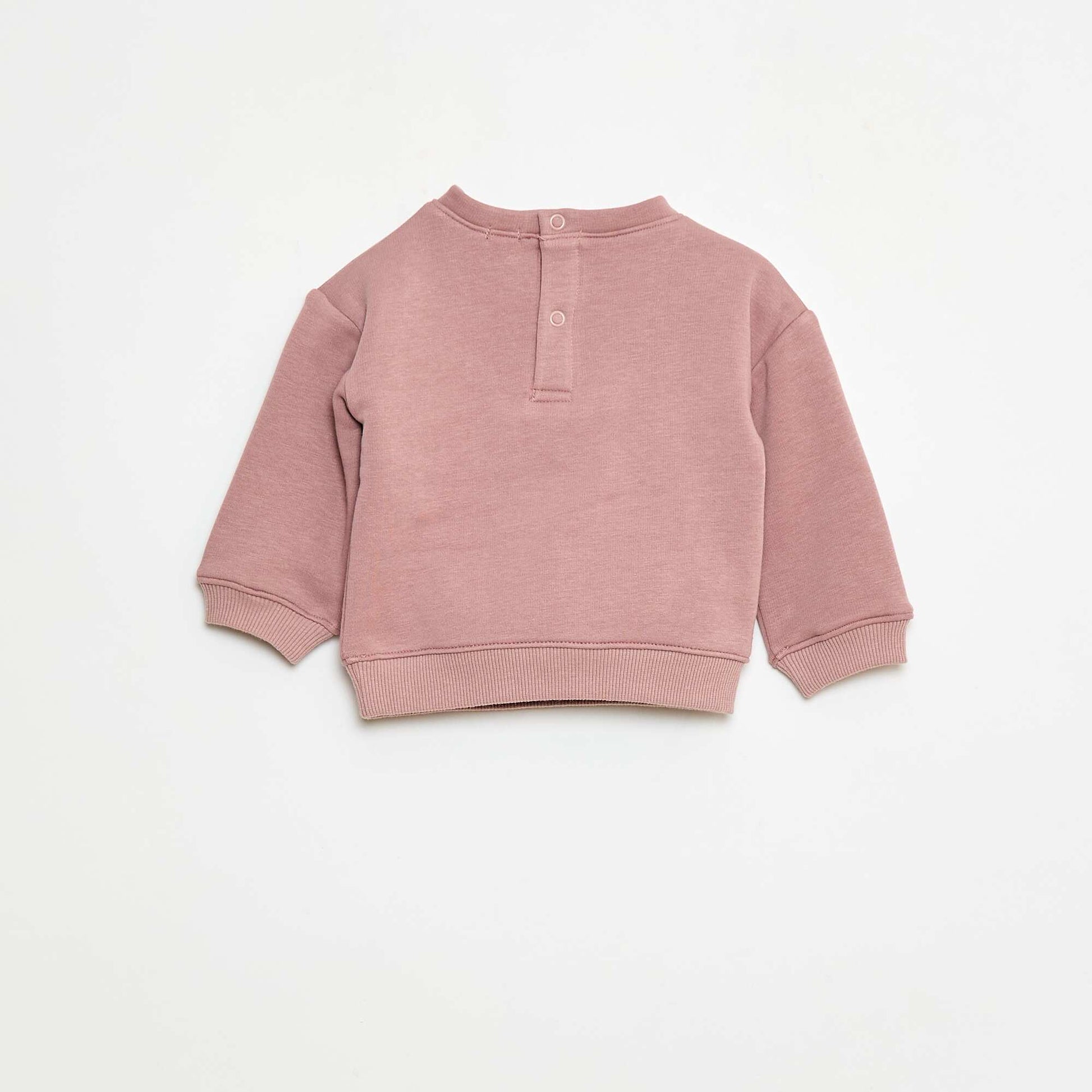 Sweat animé en coton ROSE
