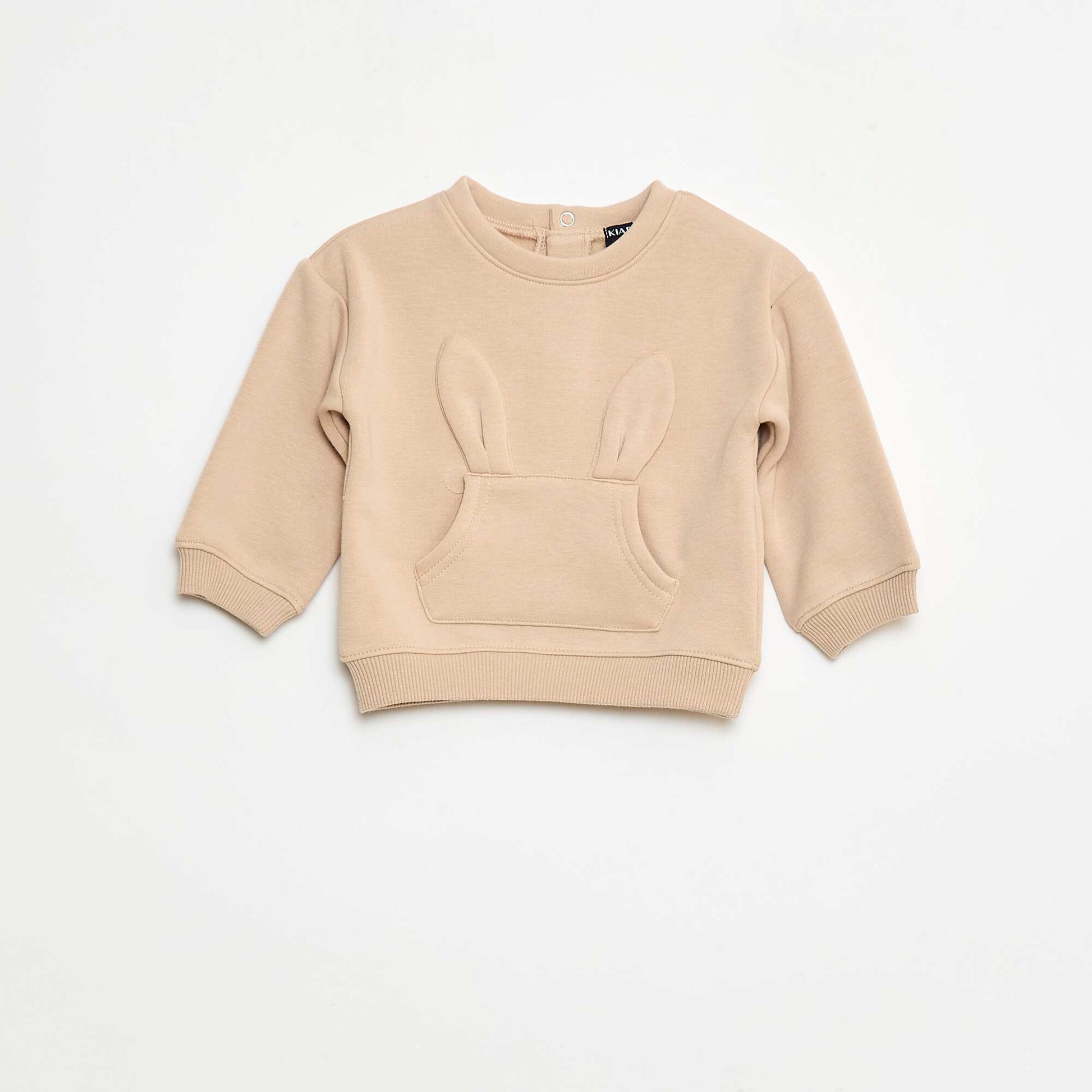 Sweat animé en coton BEIGE