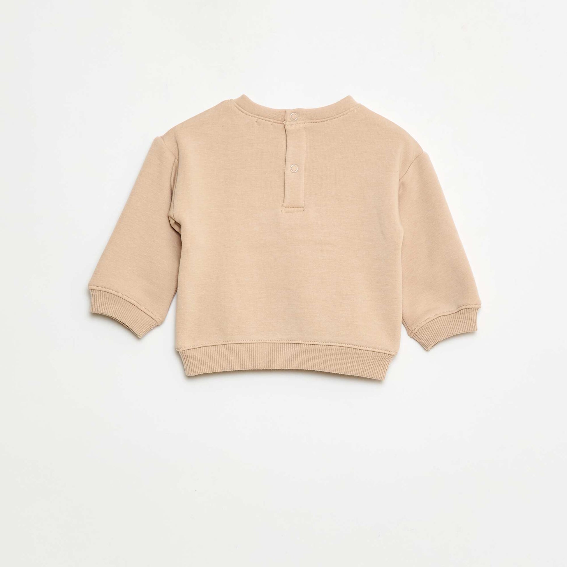 Sweat animé en coton BEIGE